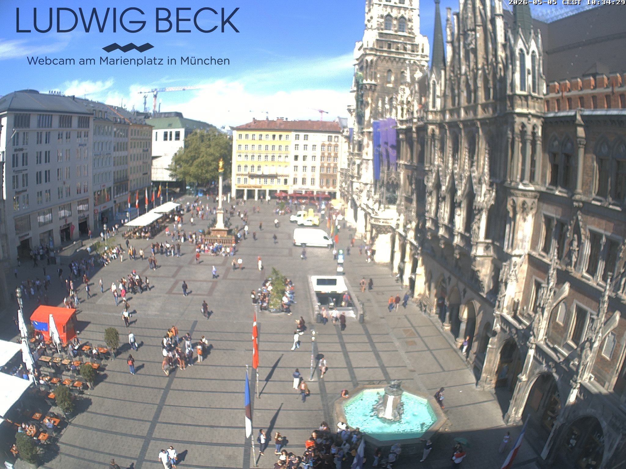 Archived image Webcam at the Marienplatz, Munich