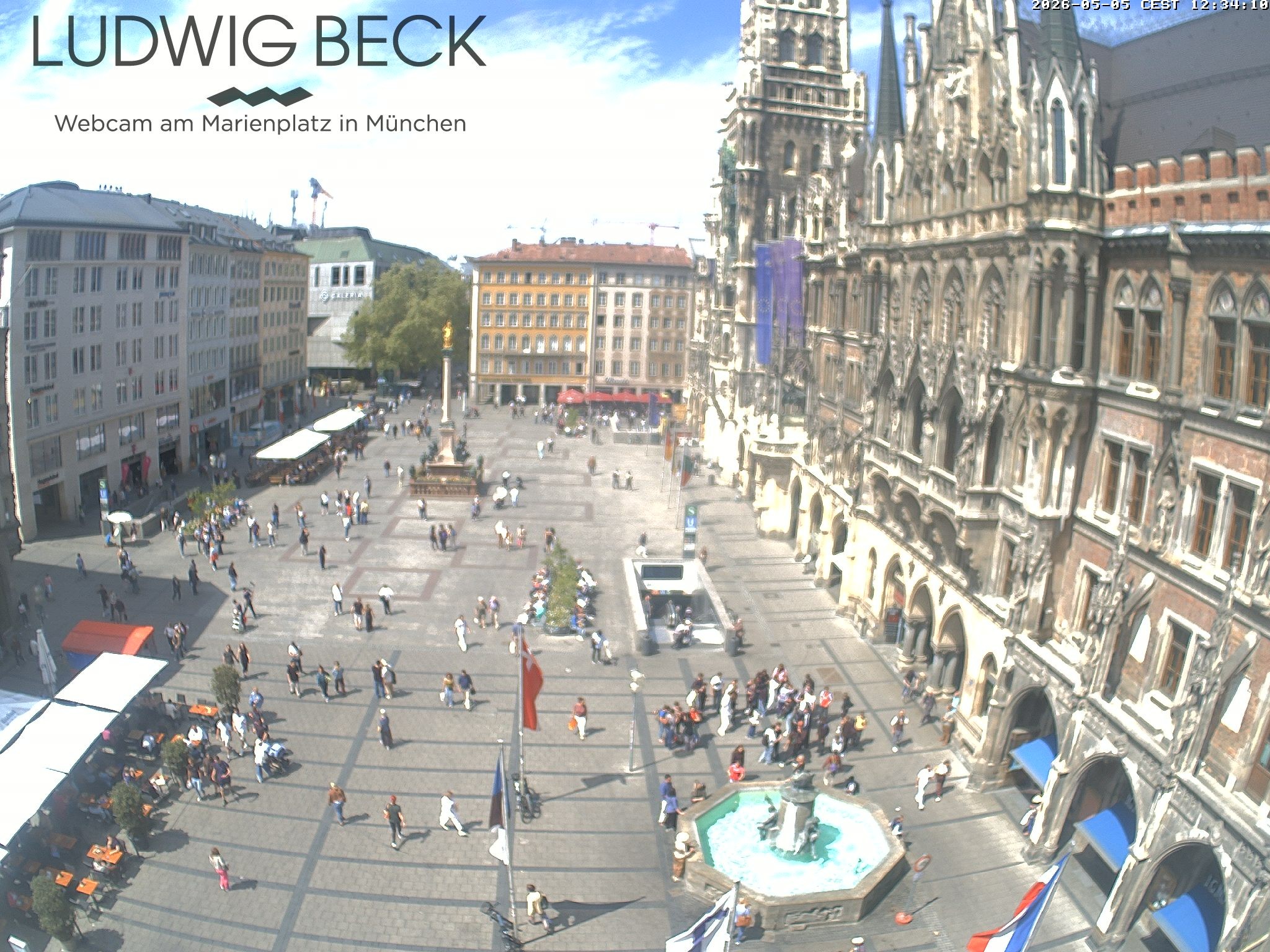 Archiv Foto Webcam am Marienplatz München