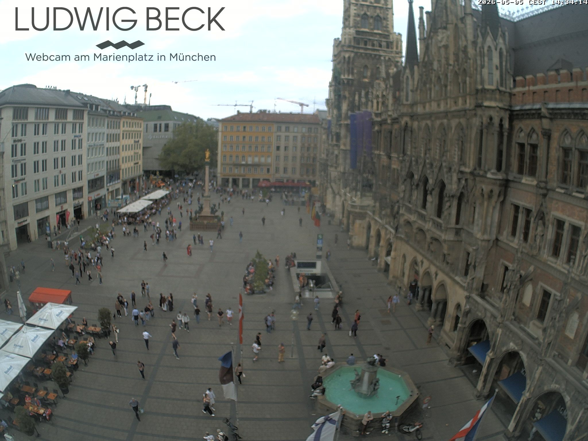 Archived image Webcam at the Marienplatz, Munich