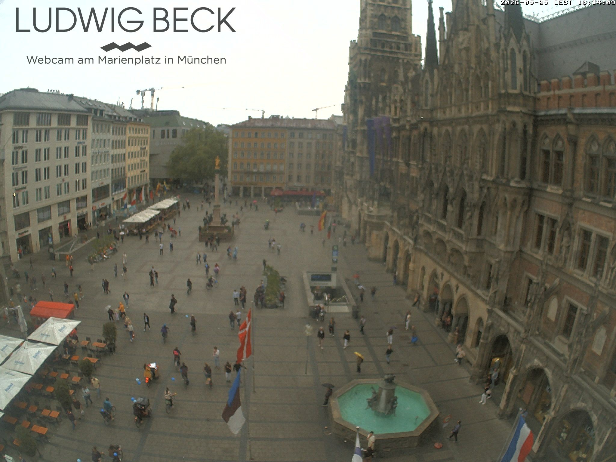 Archived image Webcam at the Marienplatz, Munich