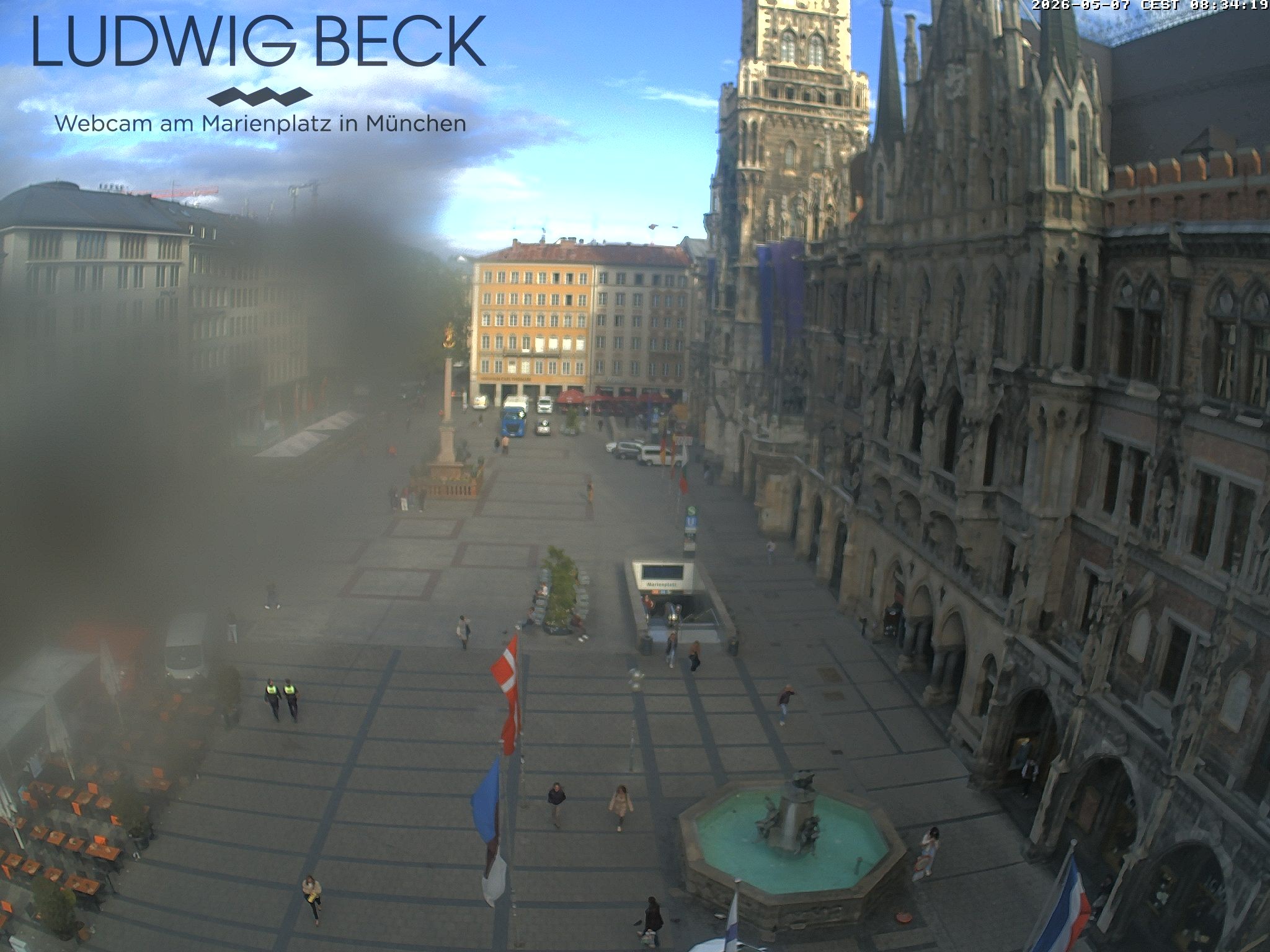 Archived image Webcam at the Marienplatz, Munich