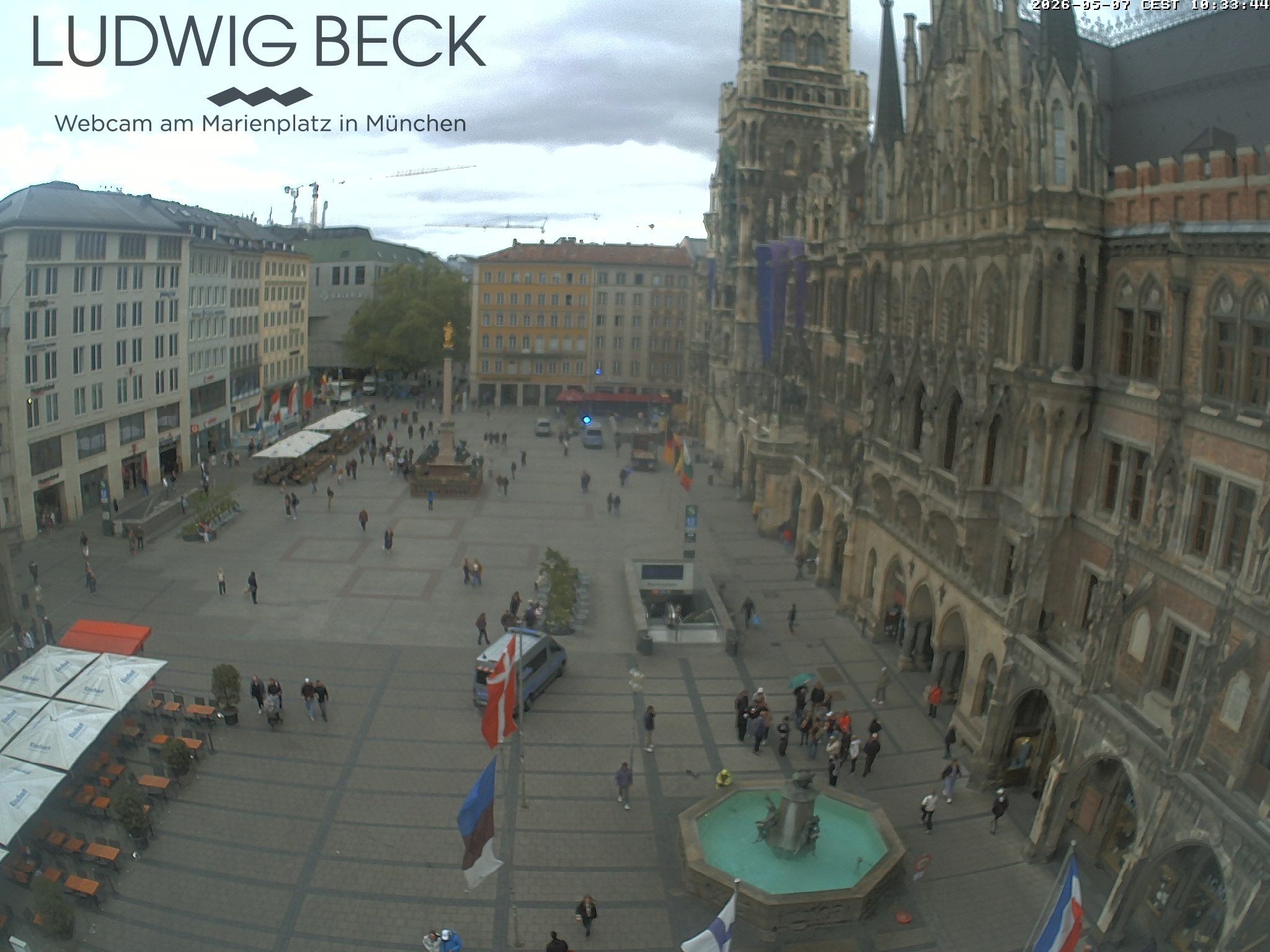 Archived image Webcam at the Marienplatz, Munich