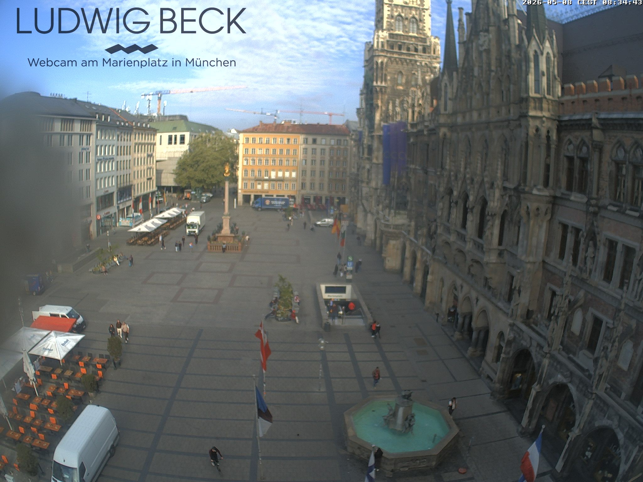 Archived image Webcam at the Marienplatz, Munich