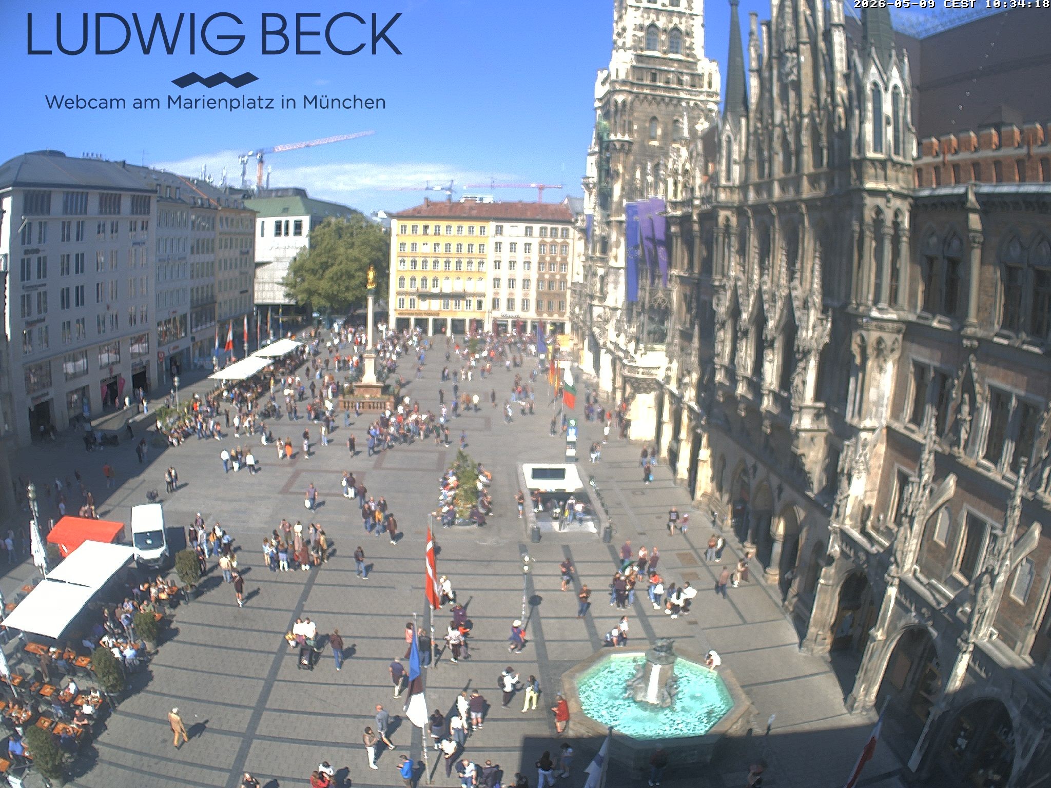Archived image Webcam at the Marienplatz, Munich