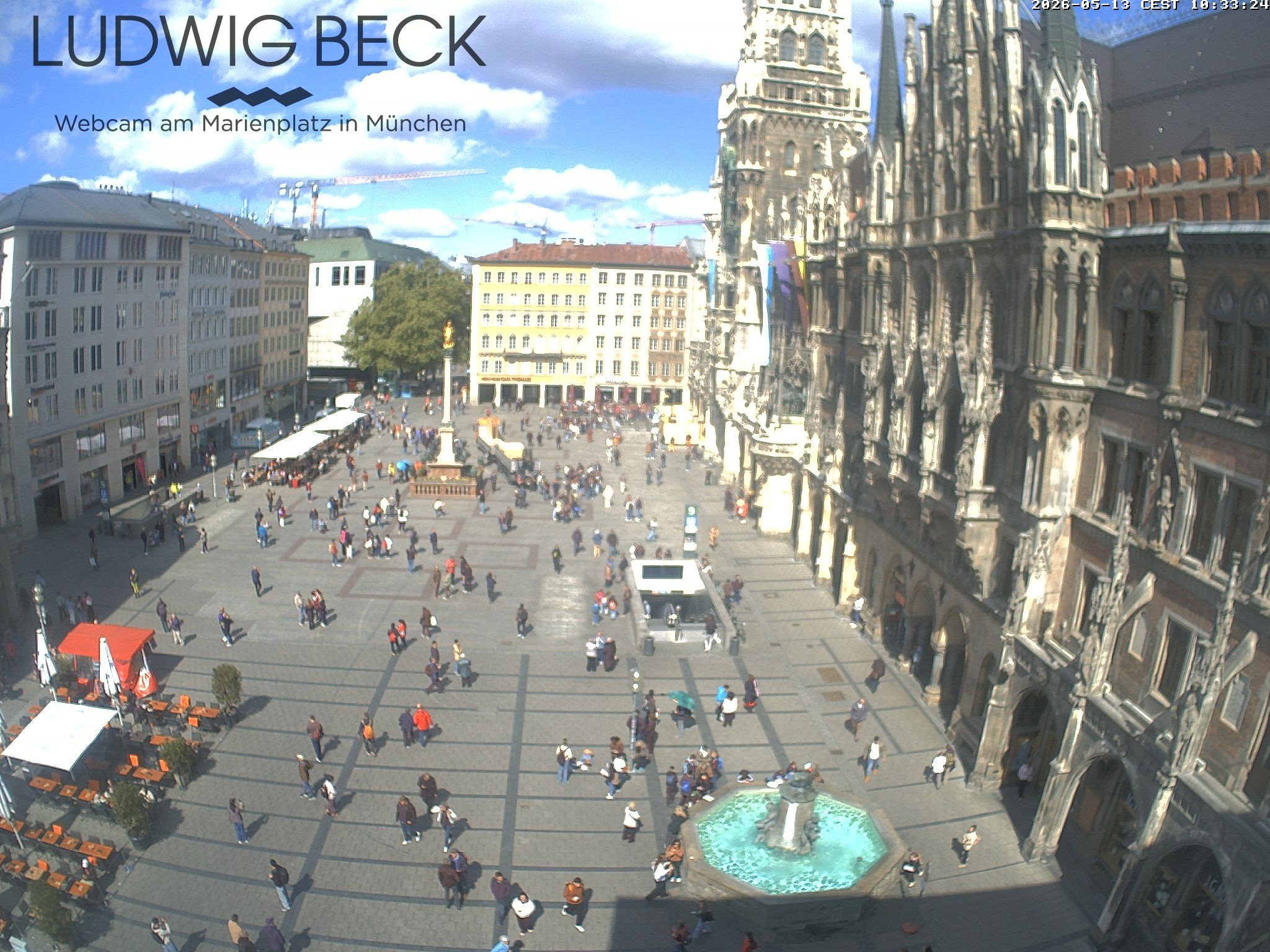 Archived image Webcam at the Marienplatz, Munich
