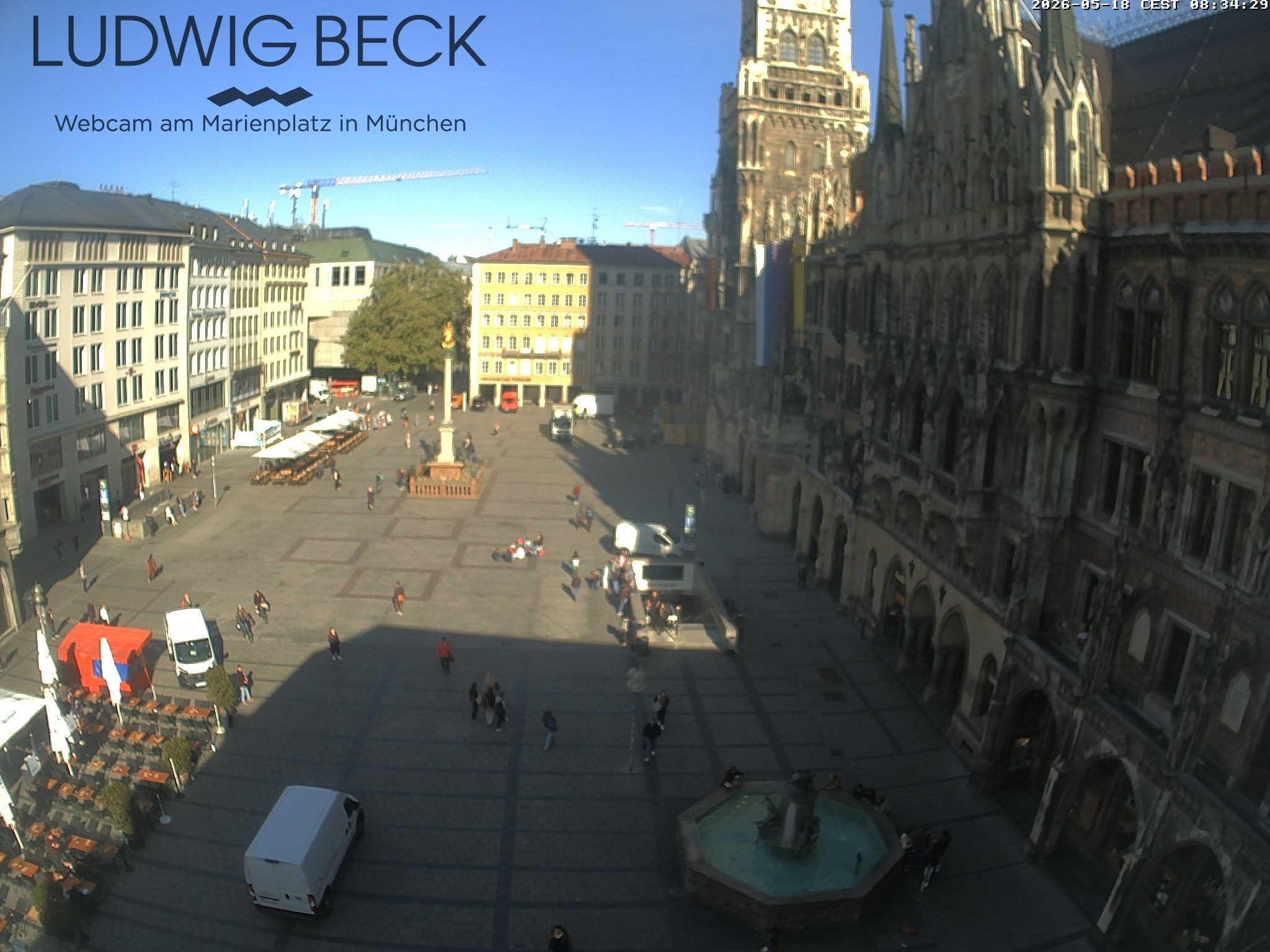 Archiv Foto Webcam am Marienplatz München
