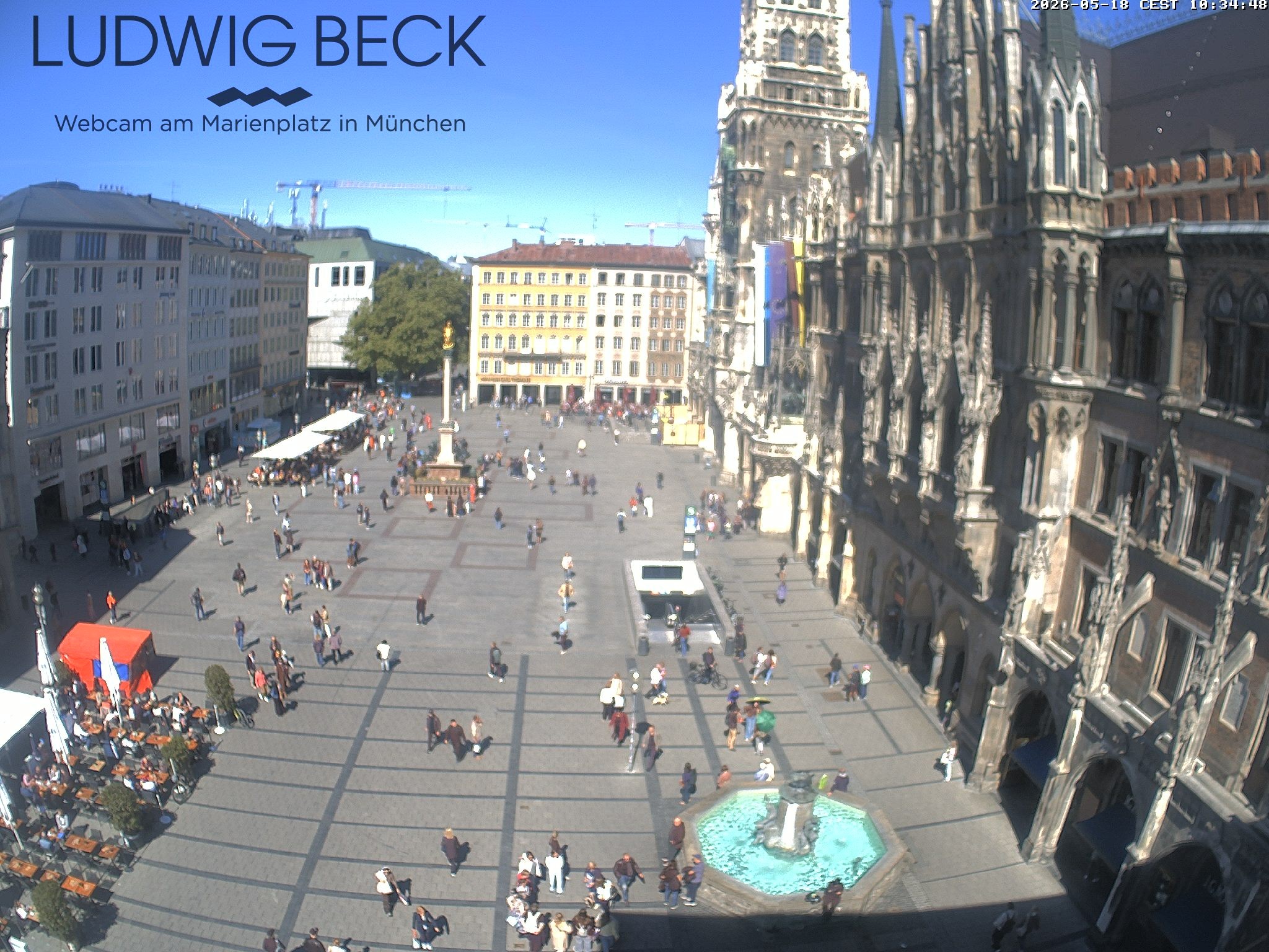 Archived image Webcam at the Marienplatz, Munich
