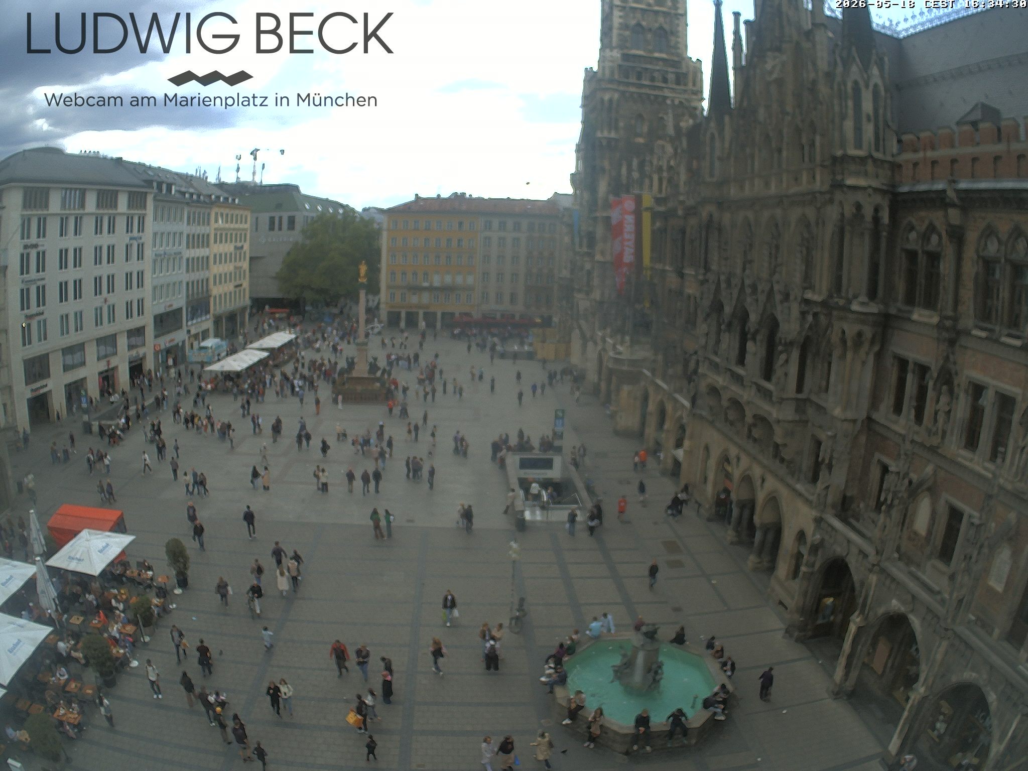 Archived image Webcam at the Marienplatz, Munich