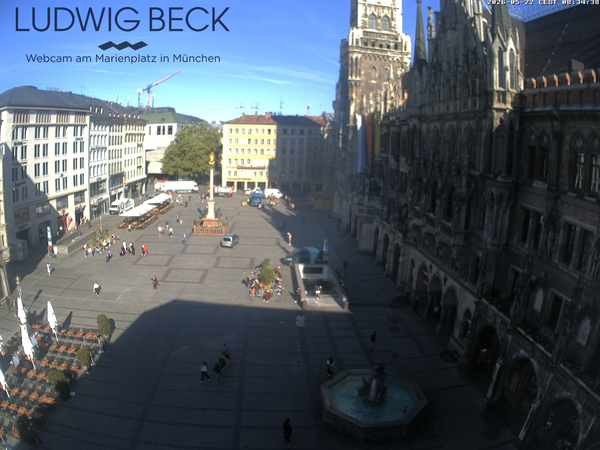 Archiv Foto Webcam am Marienplatz München