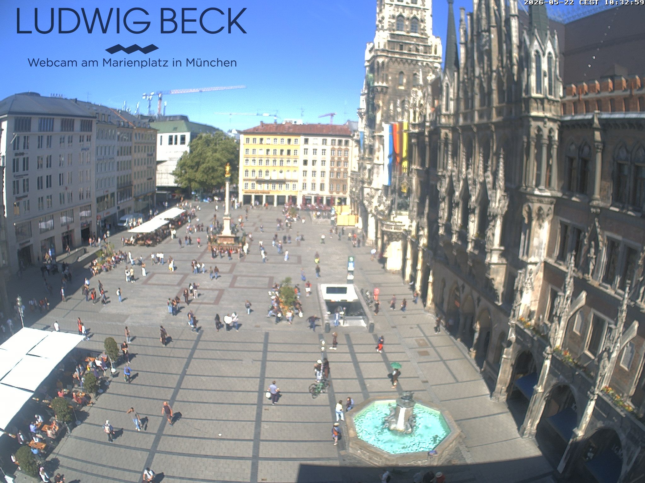 Archiv Foto Webcam am Marienplatz München