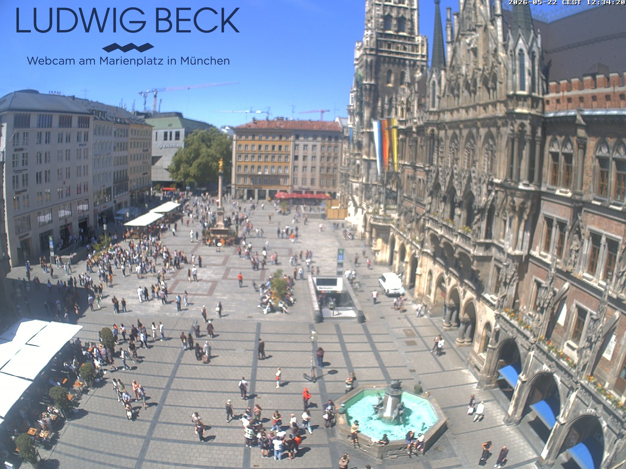 Archiv Foto Webcam am Marienplatz München