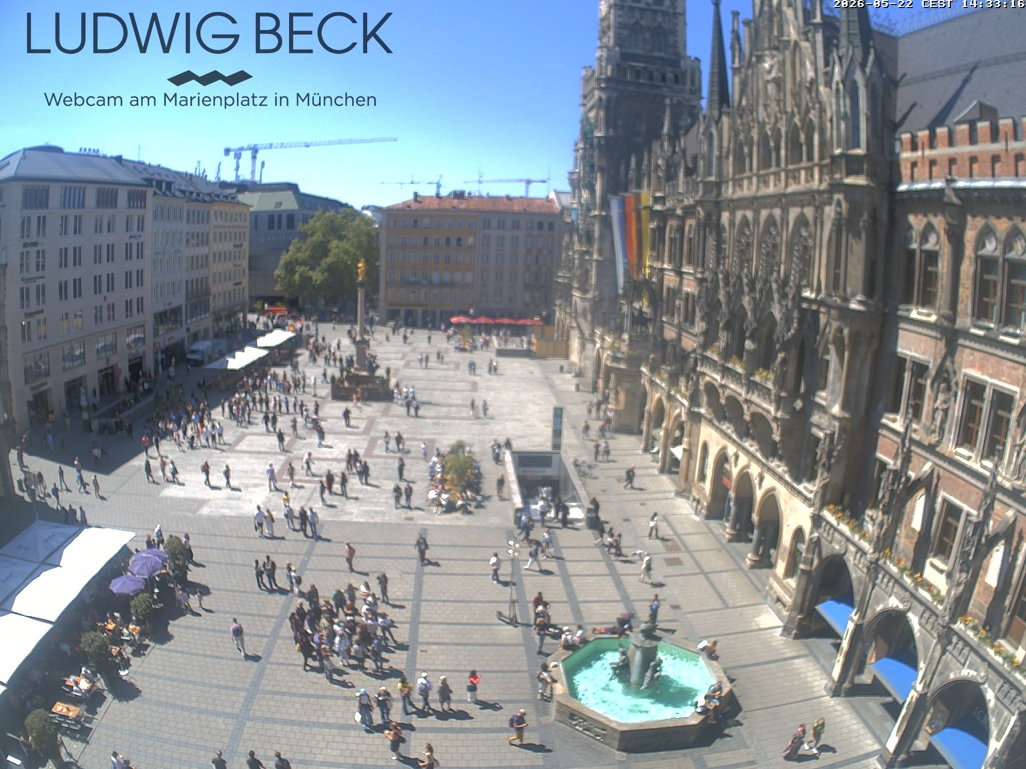 Archiv Foto Webcam am Marienplatz München