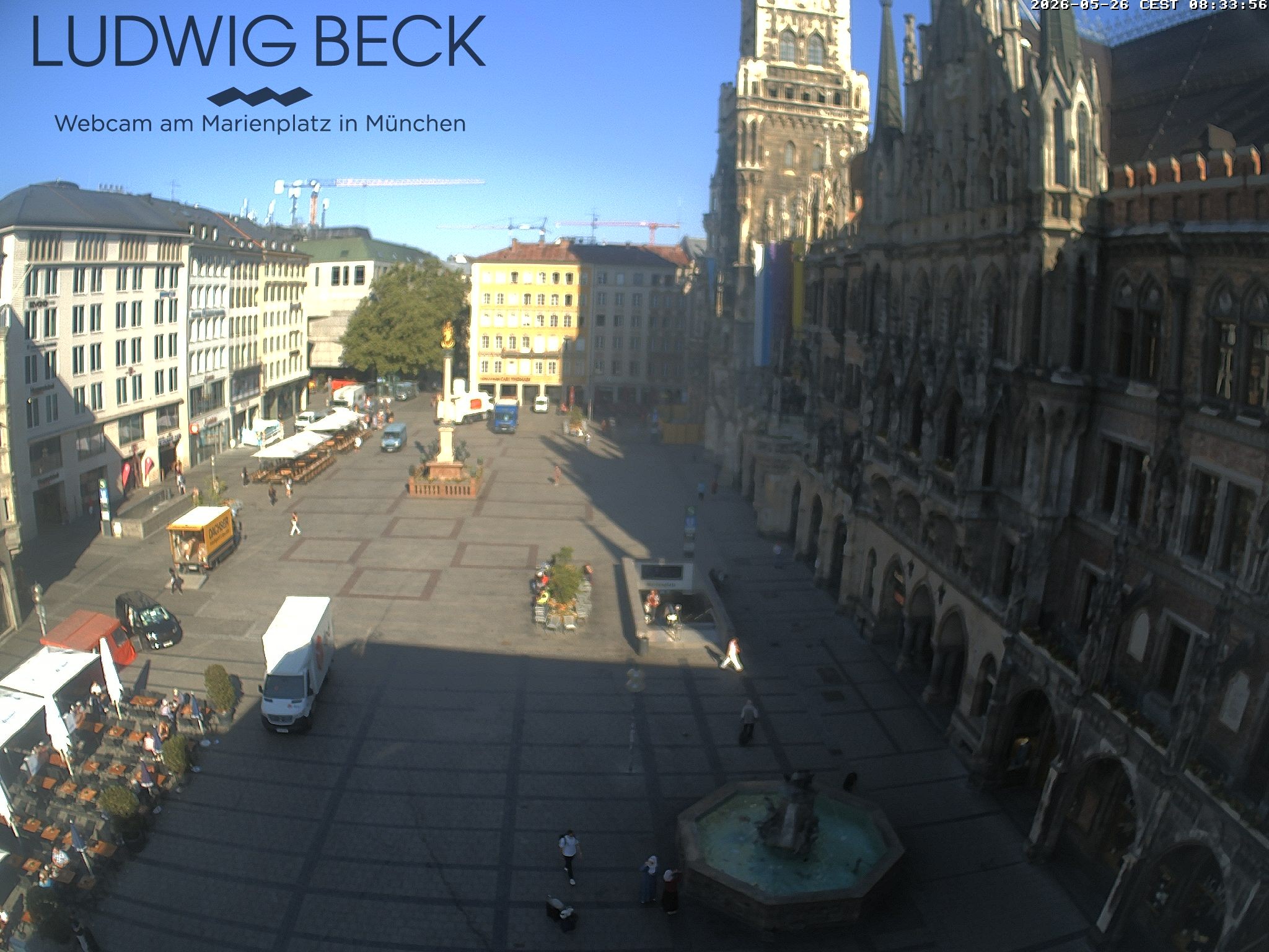 Archiv Foto Webcam am Marienplatz München