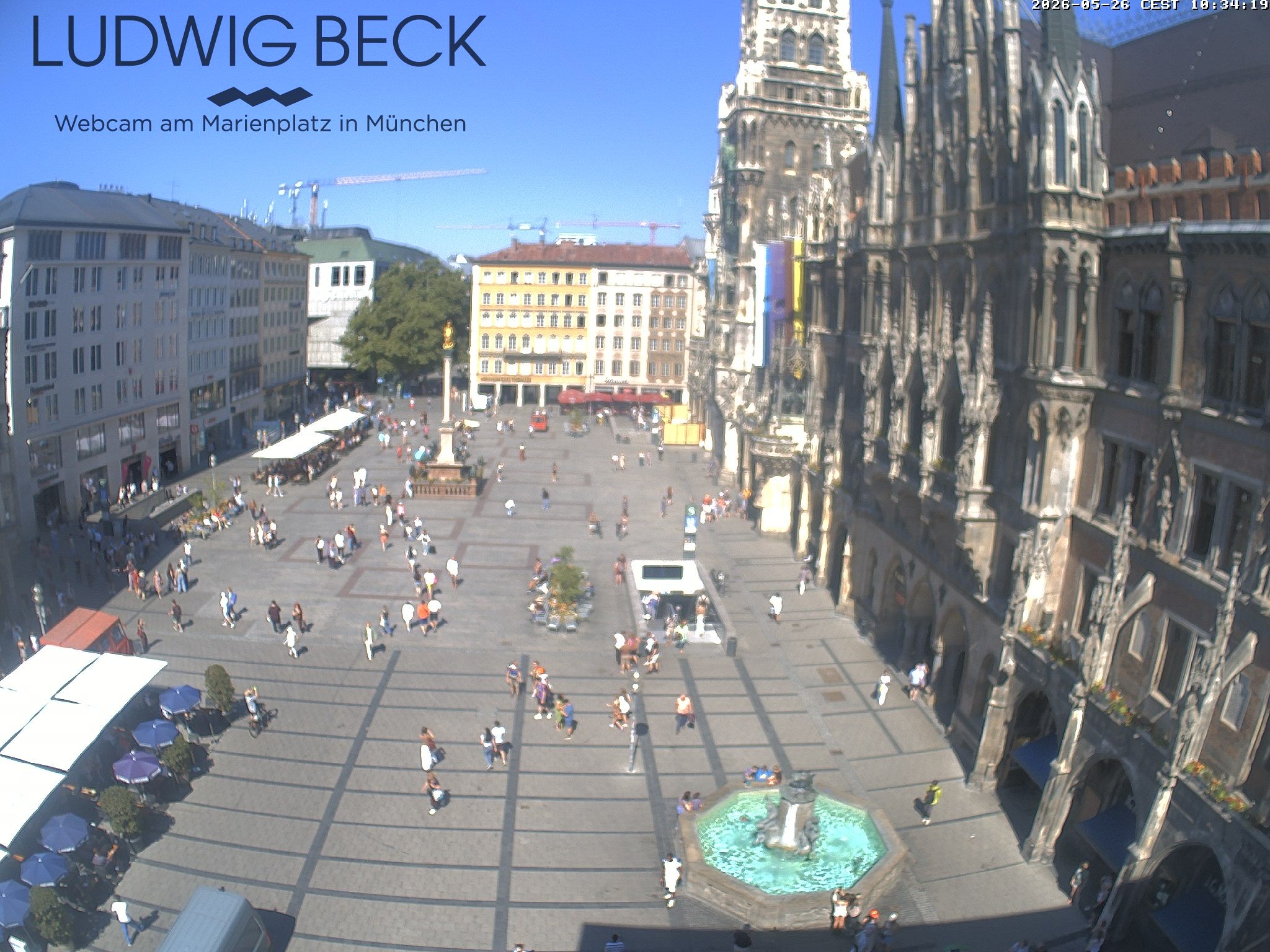 Archived image Webcam at the Marienplatz, Munich