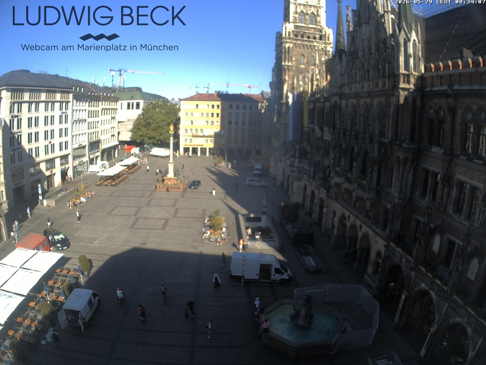 Archiv Foto Webcam am Marienplatz München