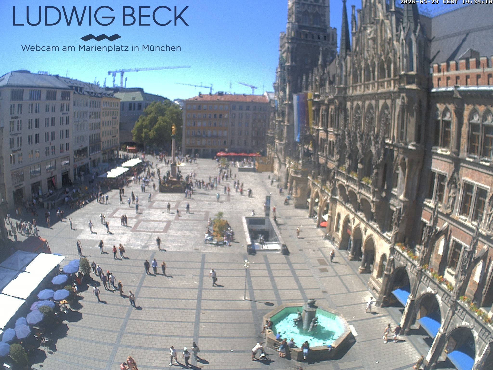 Archiv Foto Webcam am Marienplatz München