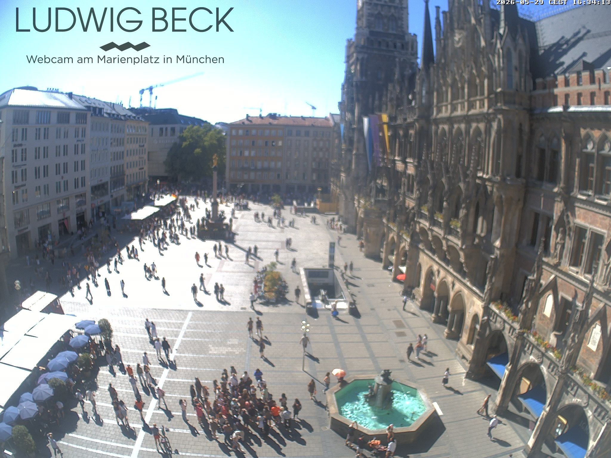 Archiv Foto Webcam am Marienplatz München