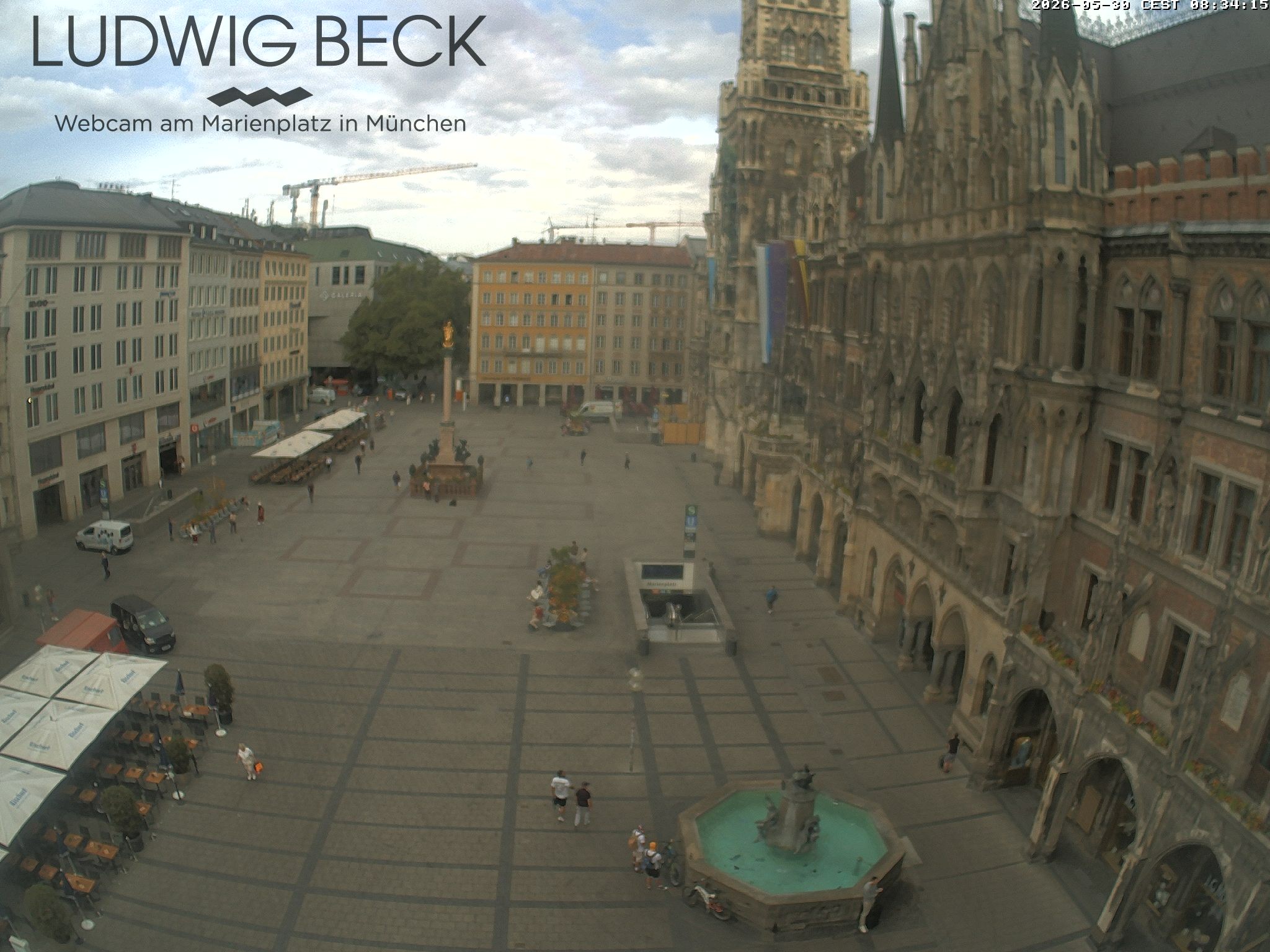 Archived image Webcam at the Marienplatz, Munich
