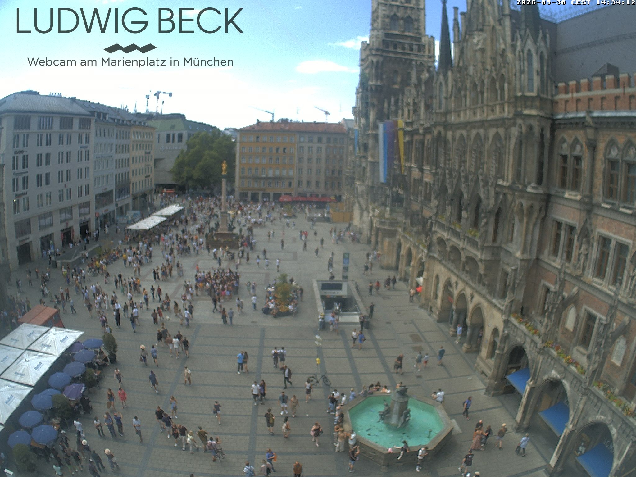 Archiv Foto Webcam am Marienplatz München