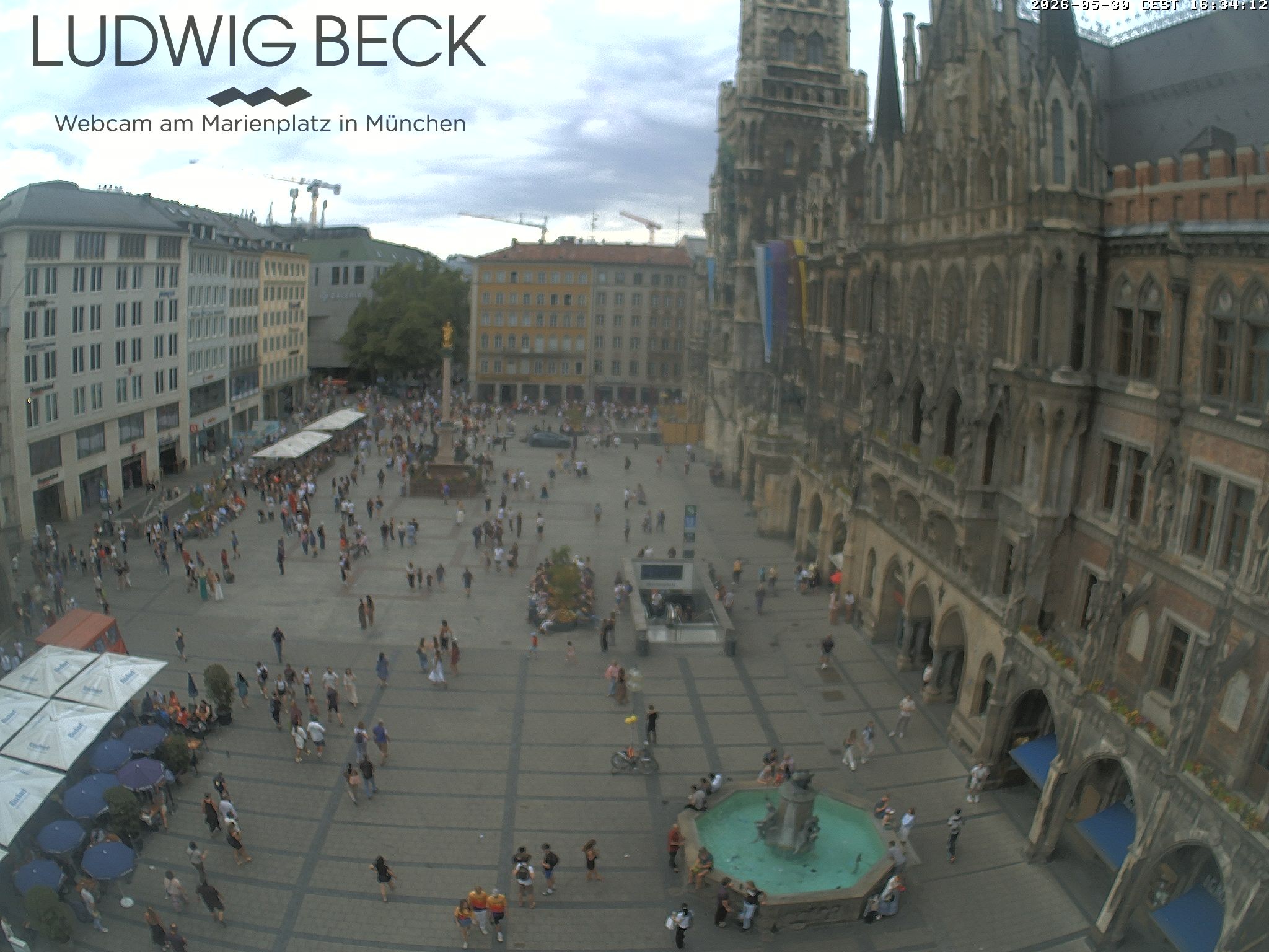 Archiv Foto Webcam am Marienplatz München