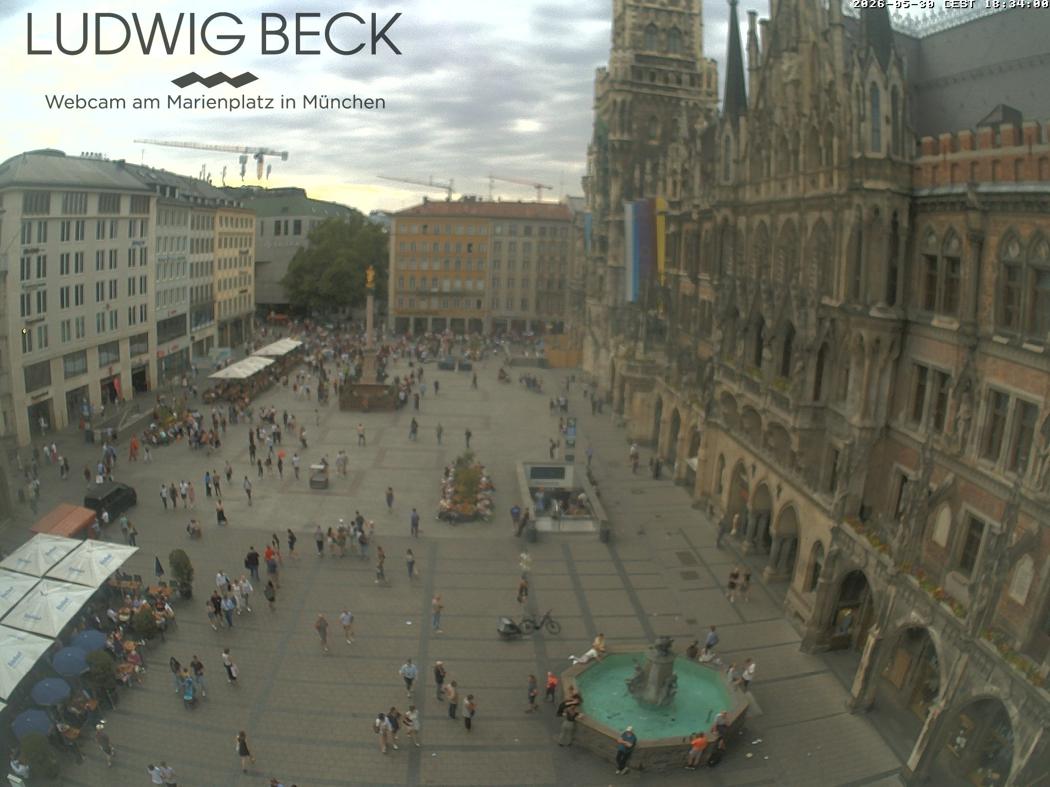Archiv Foto Webcam am Marienplatz München