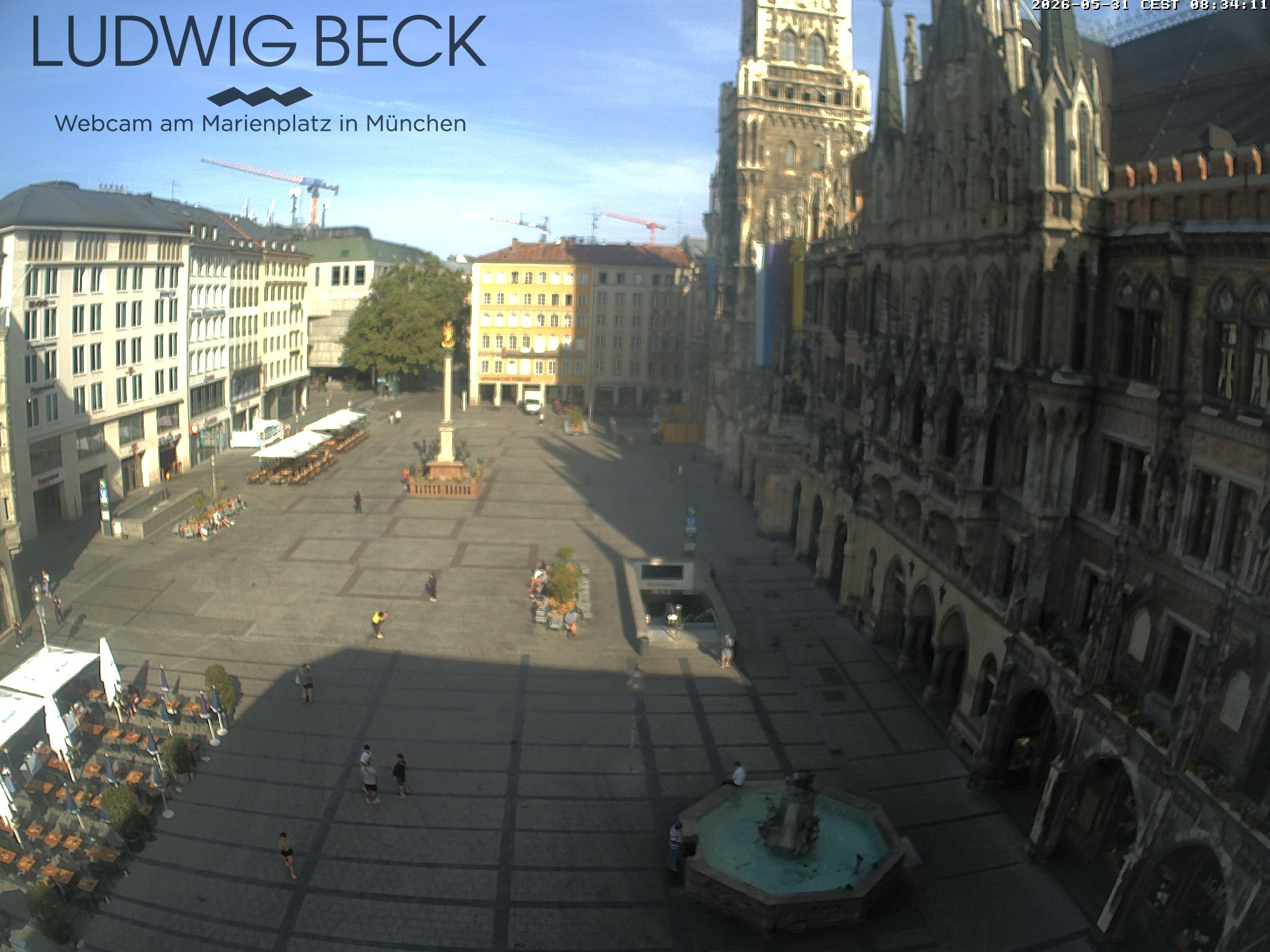 Archiv Foto Webcam am Marienplatz München