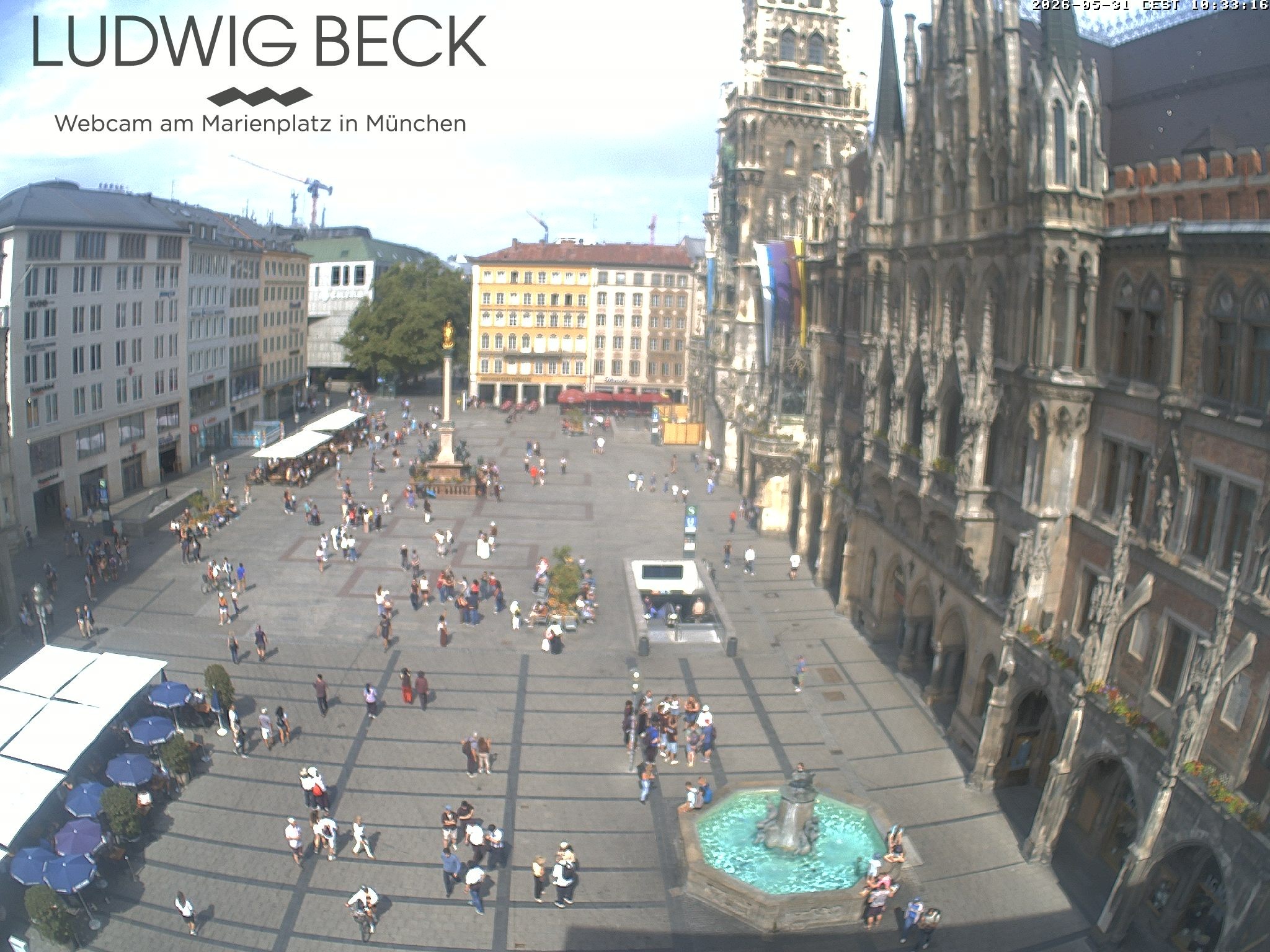 Archiv Foto Webcam am Marienplatz München