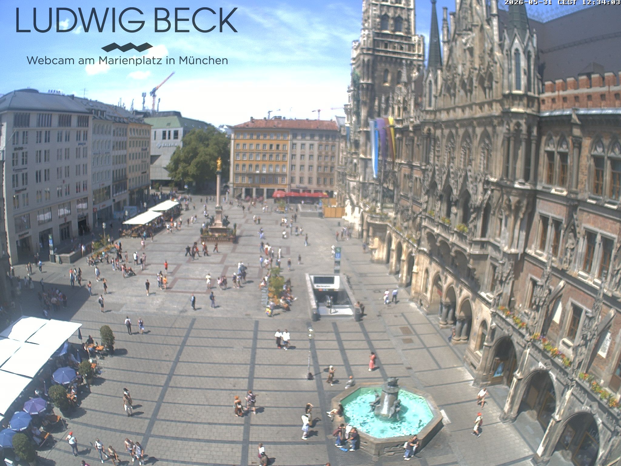 Archiv Foto Webcam am Marienplatz München