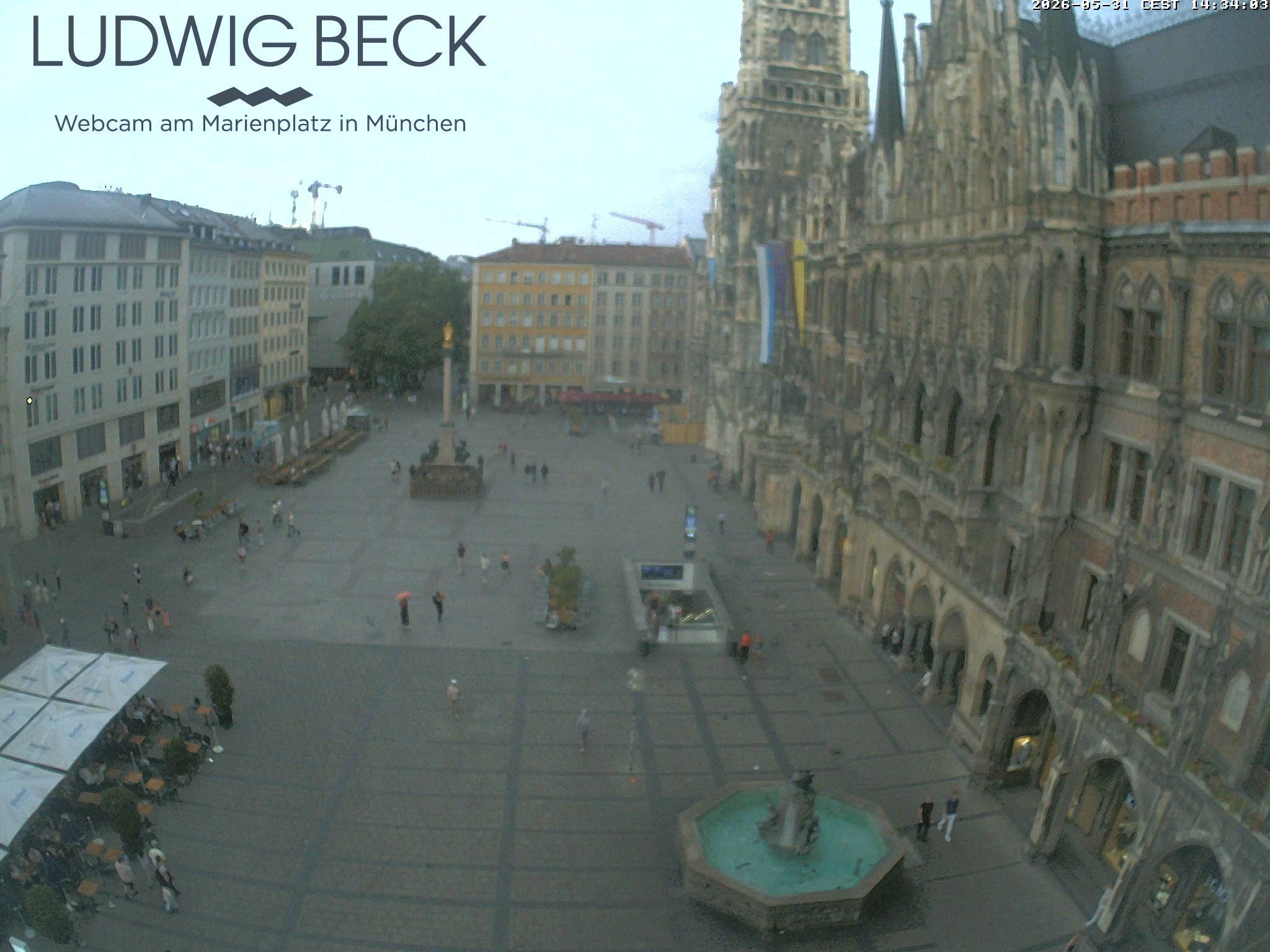 Archiv Foto Webcam am Marienplatz München