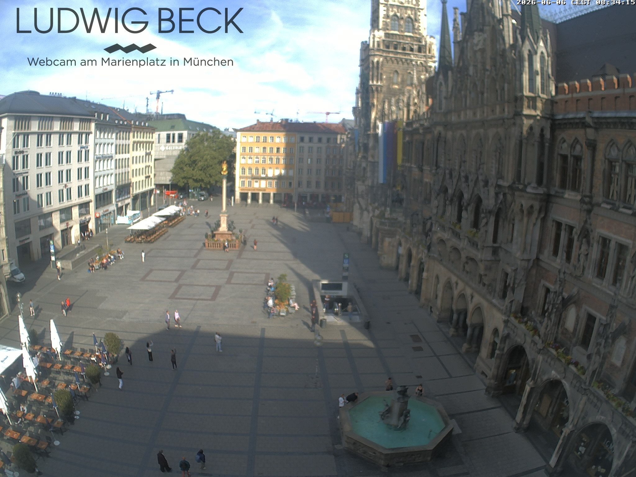 Archiv Foto Webcam am Marienplatz München
