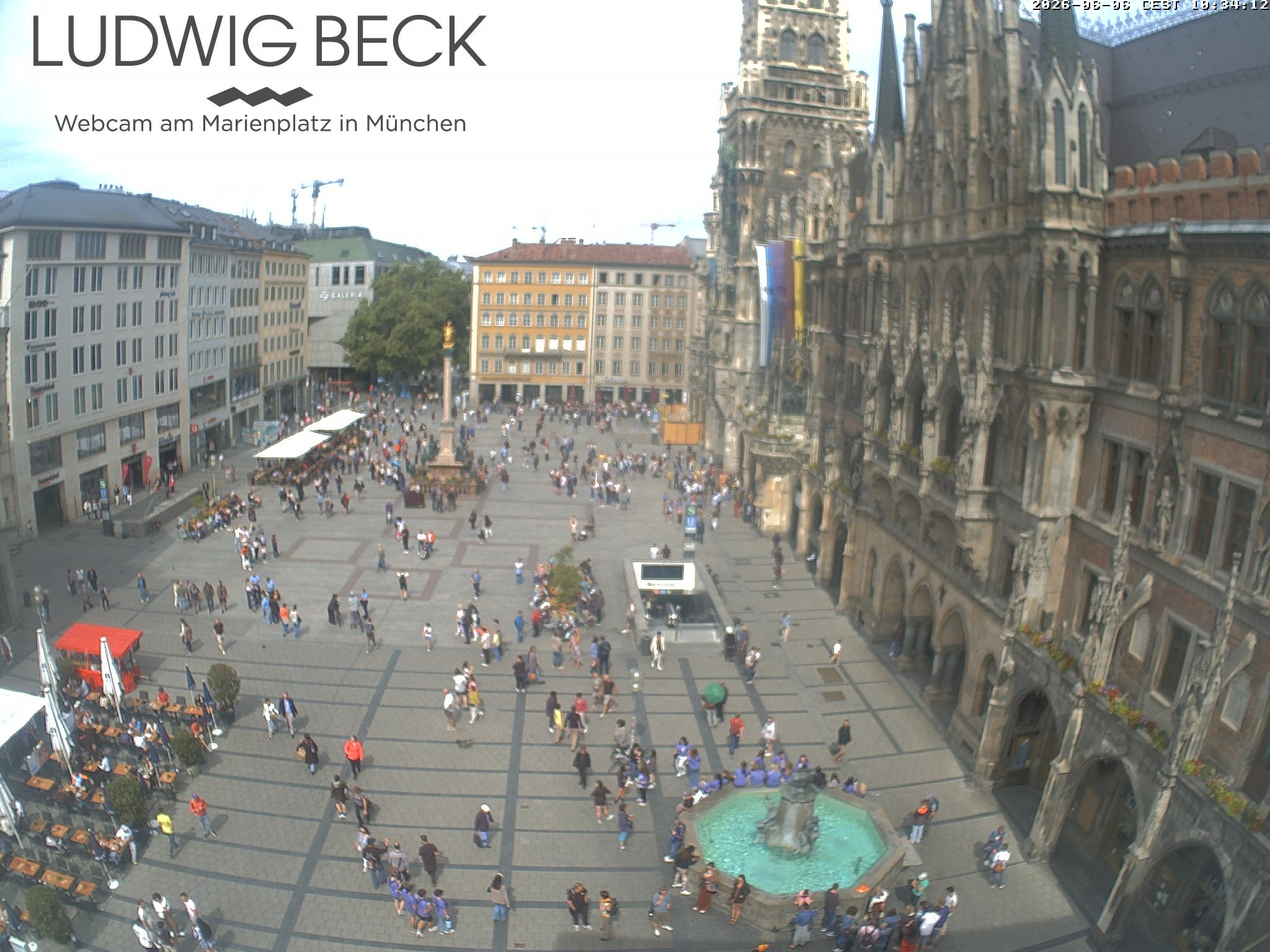 Archiv Foto Webcam am Marienplatz München