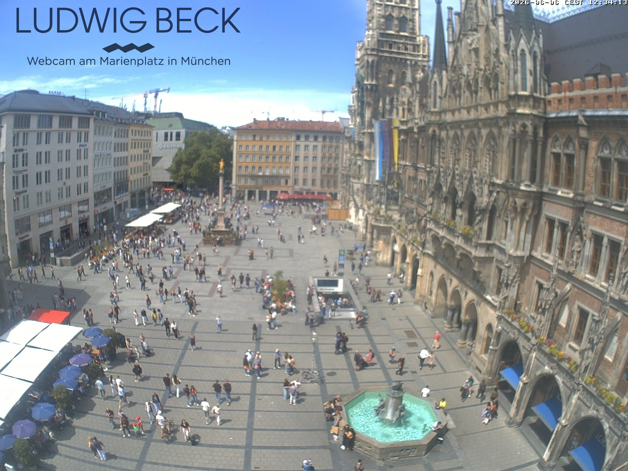 Archiv Foto Webcam am Marienplatz München