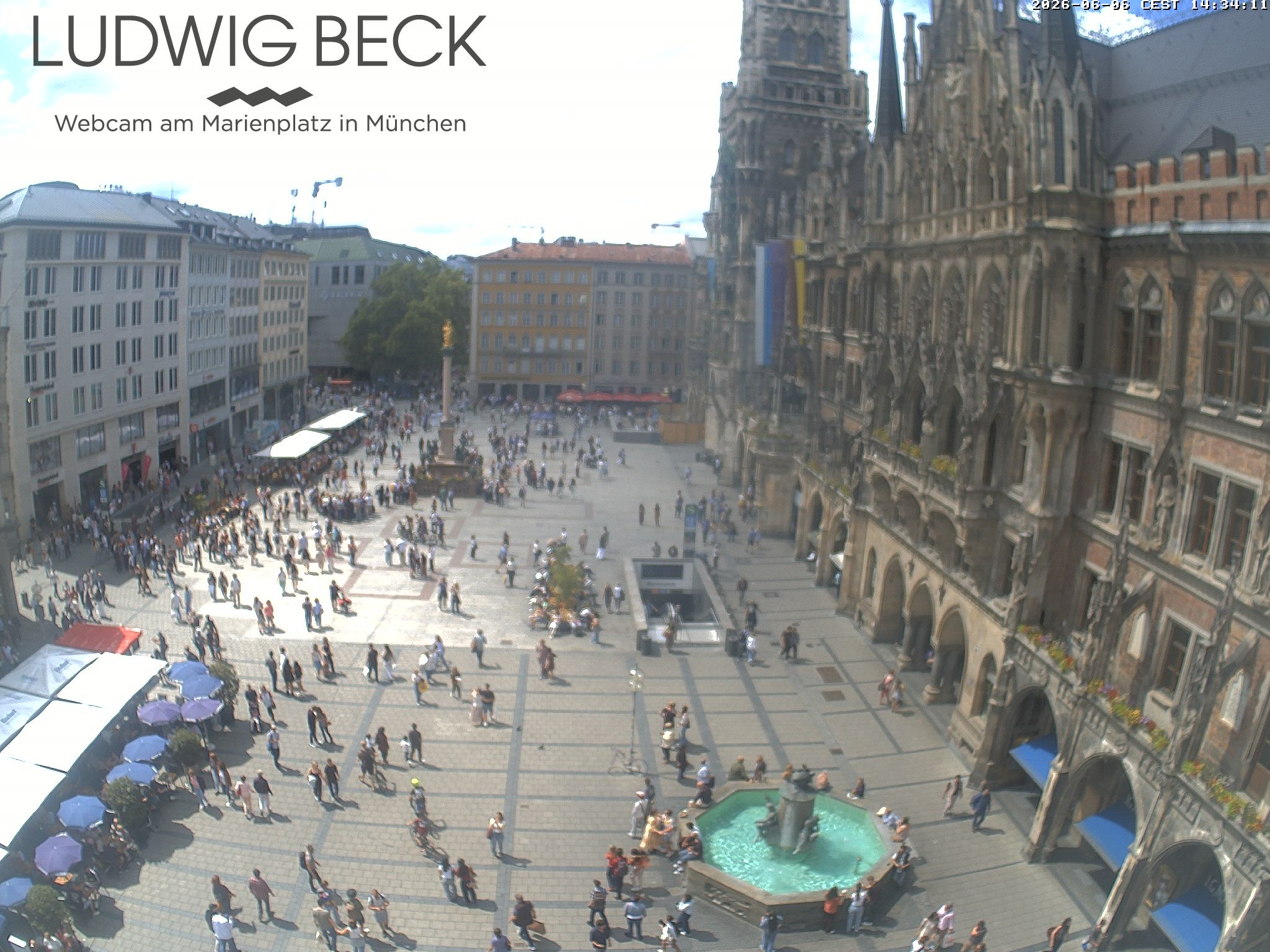 Archiv Foto Webcam am Marienplatz München