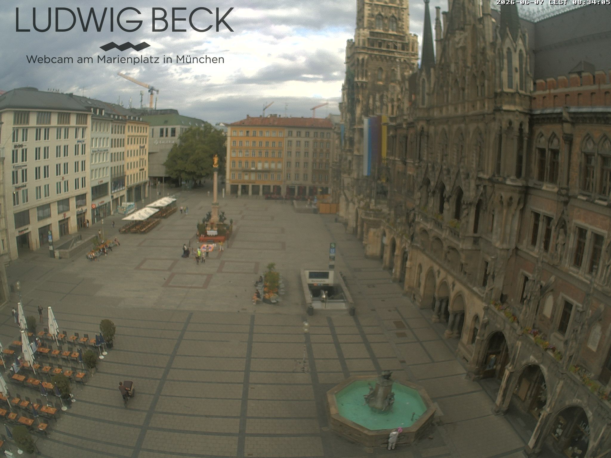 Archiv Foto Webcam am Marienplatz München