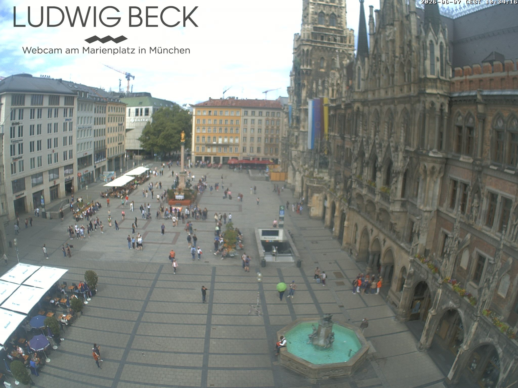 Archiv Foto Webcam am Marienplatz München