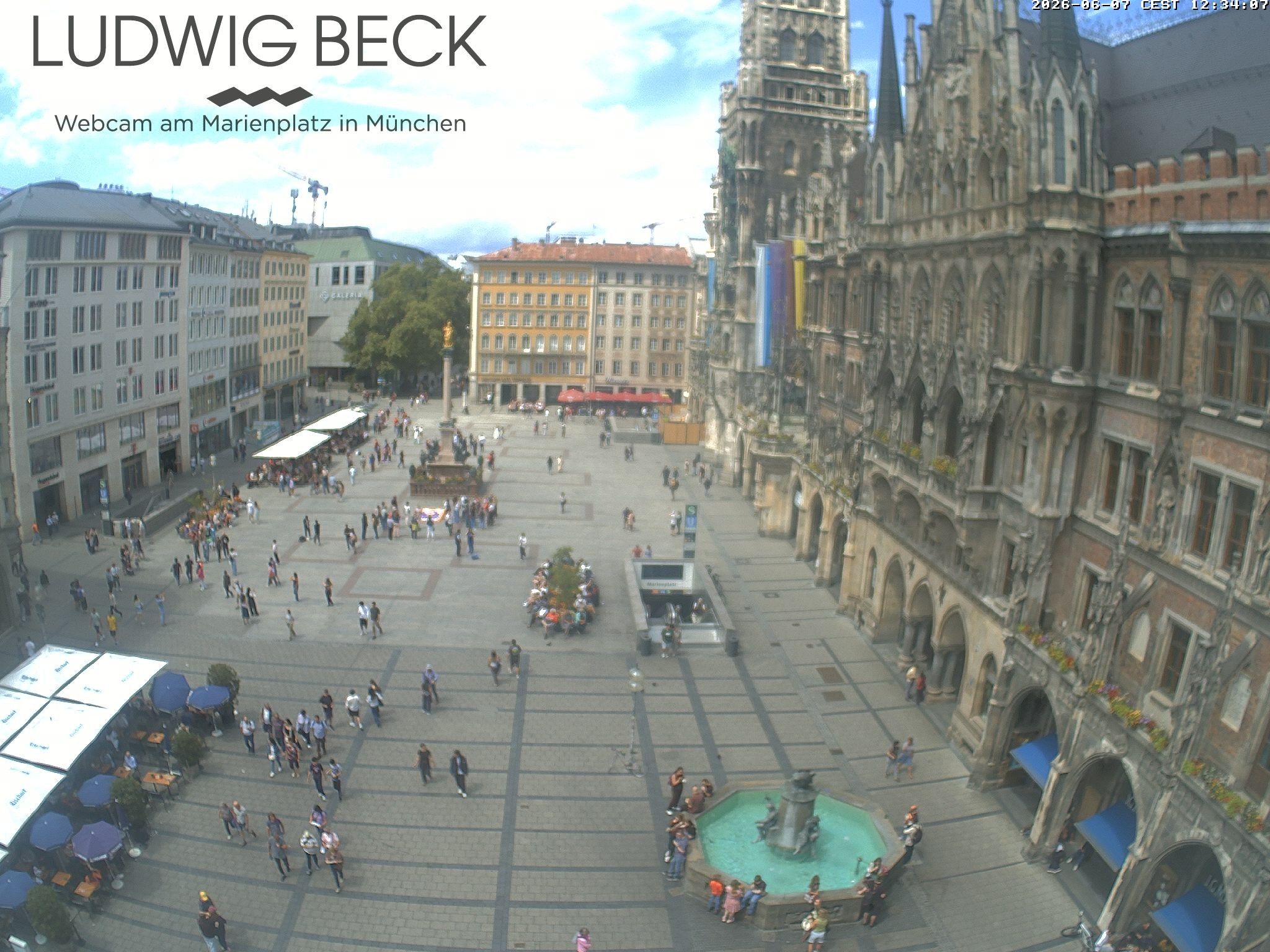 Archiv Foto Webcam am Marienplatz München