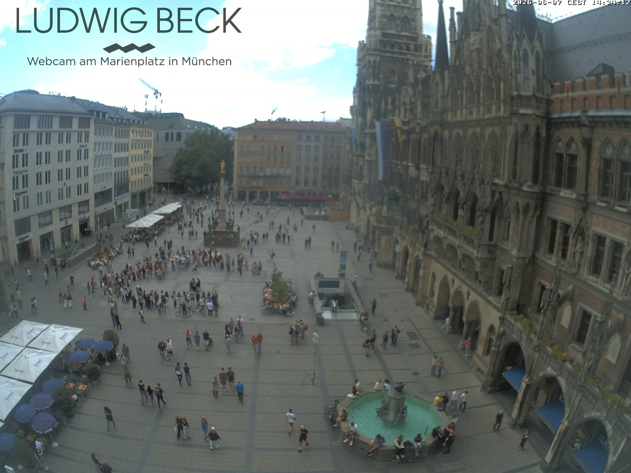 Archiv Foto Webcam am Marienplatz München