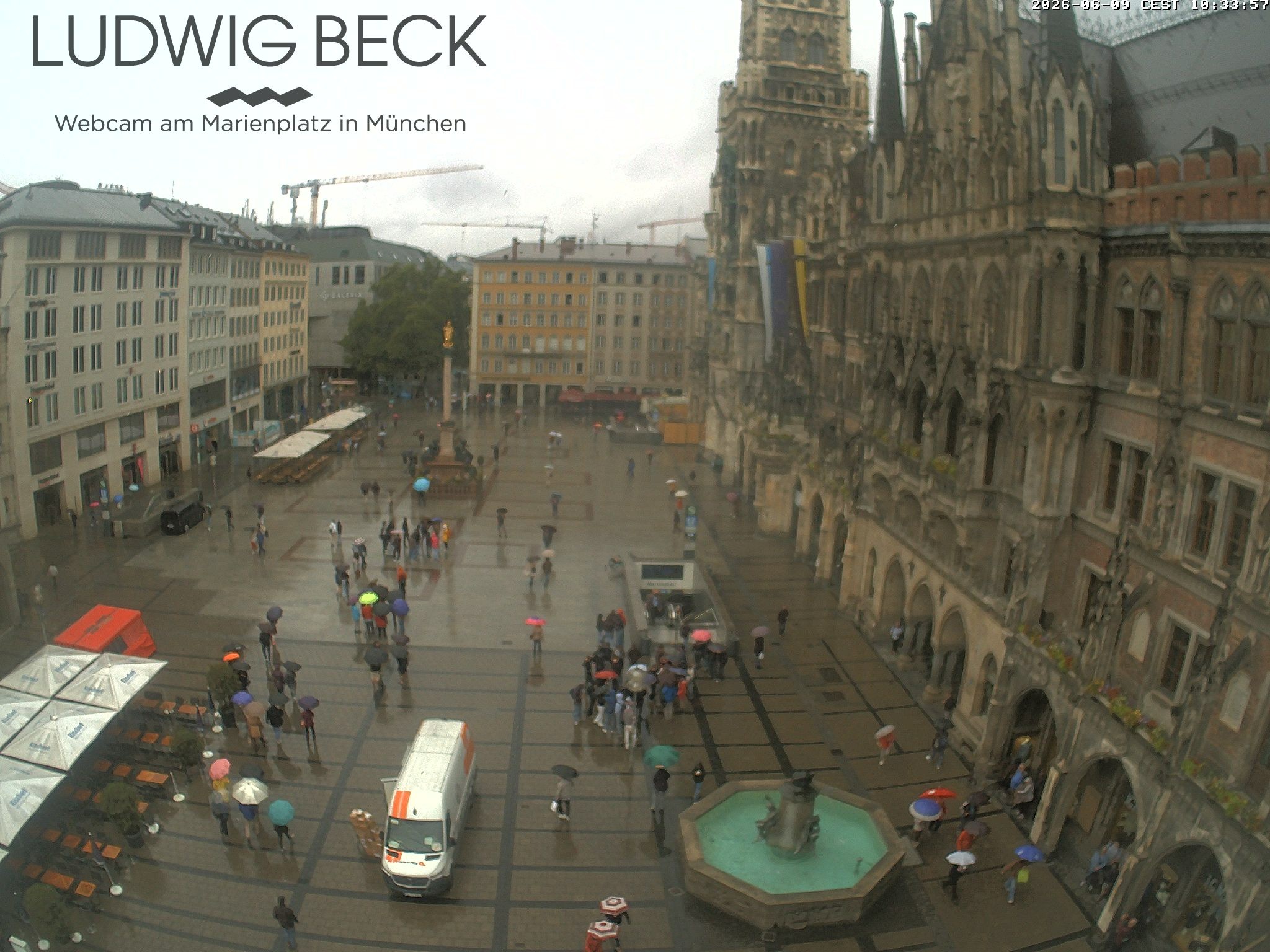 Archiv Foto Webcam am Marienplatz München