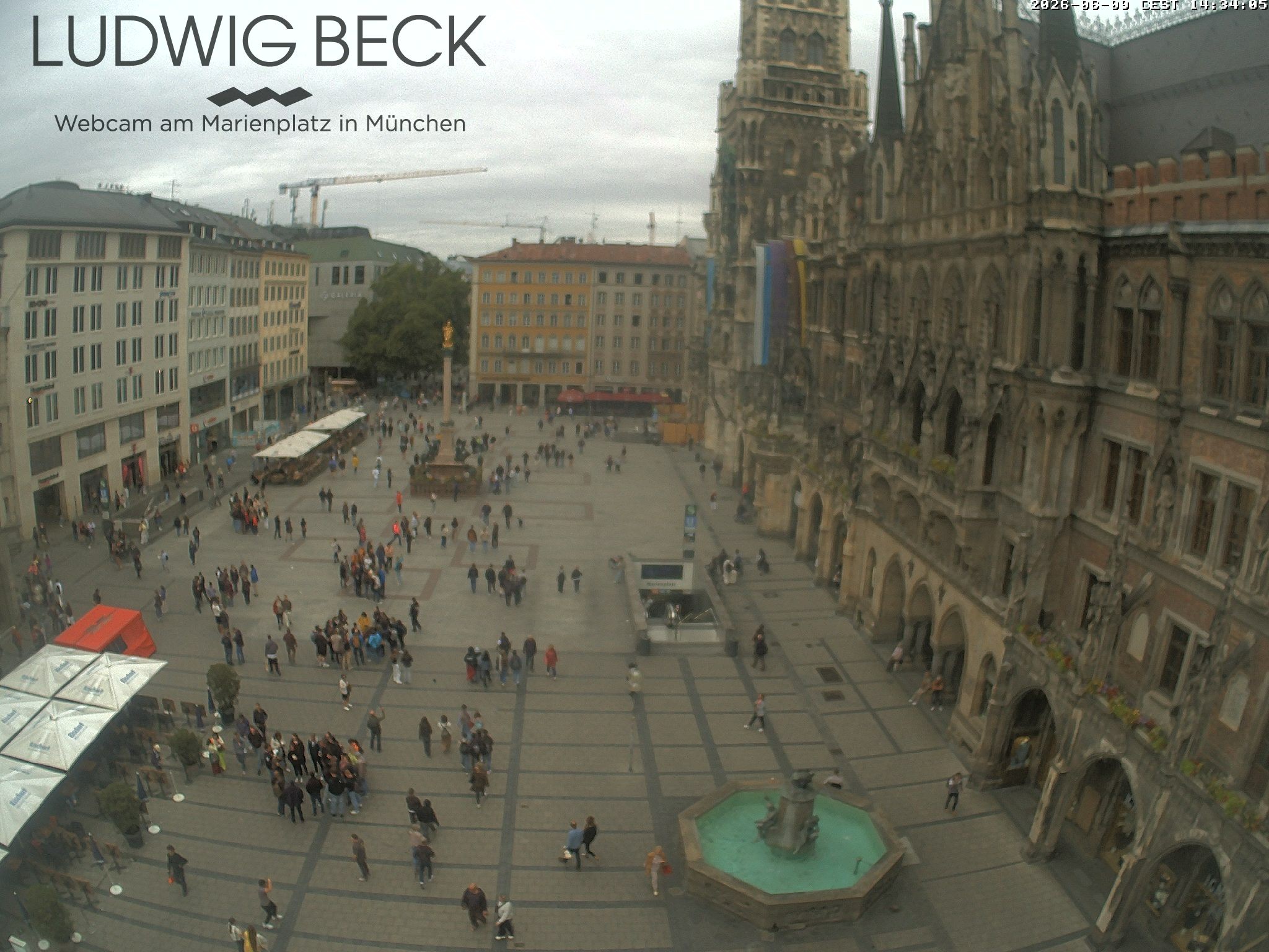Archiv Foto Webcam am Marienplatz München
