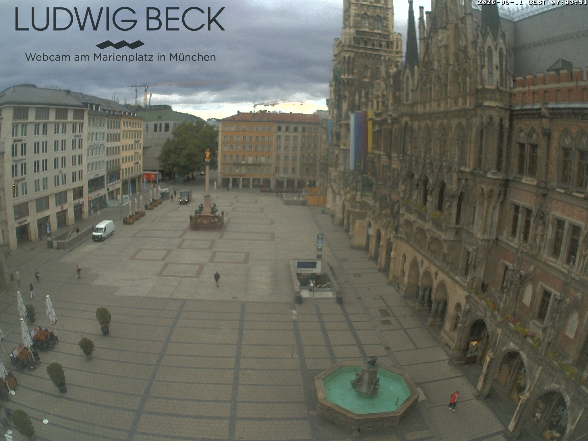 Archiv Foto Webcam am Marienplatz München