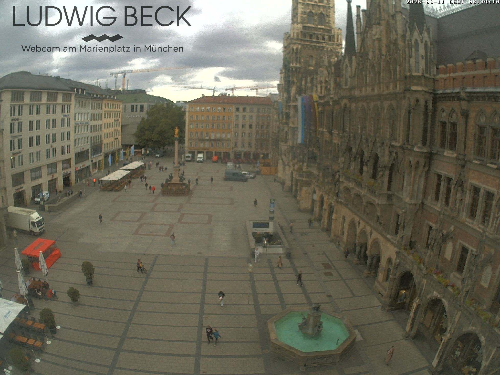 Archiv Foto Webcam am Marienplatz München