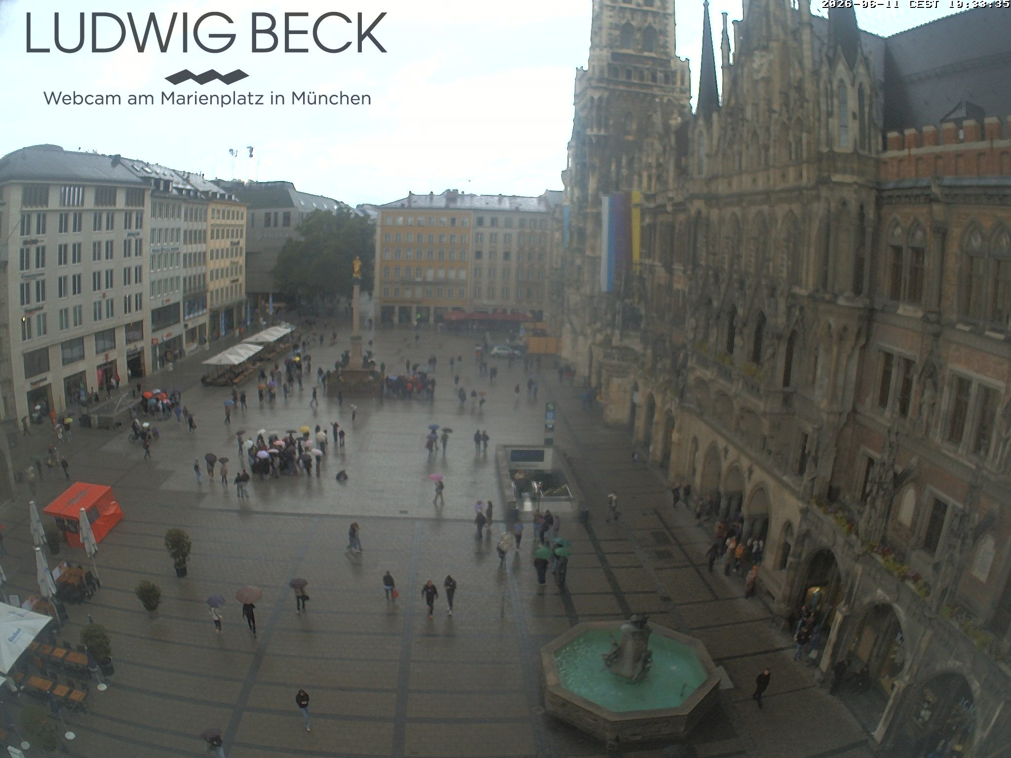 Archiv Foto Webcam am Marienplatz München