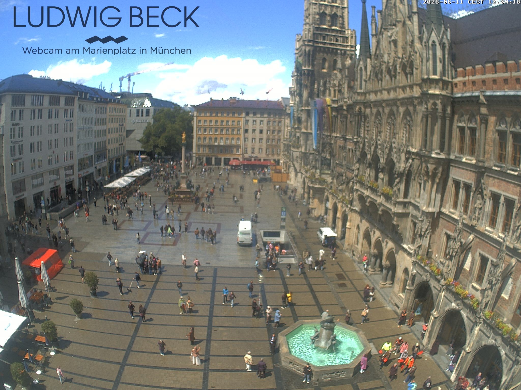 Archiv Foto Webcam am Marienplatz München