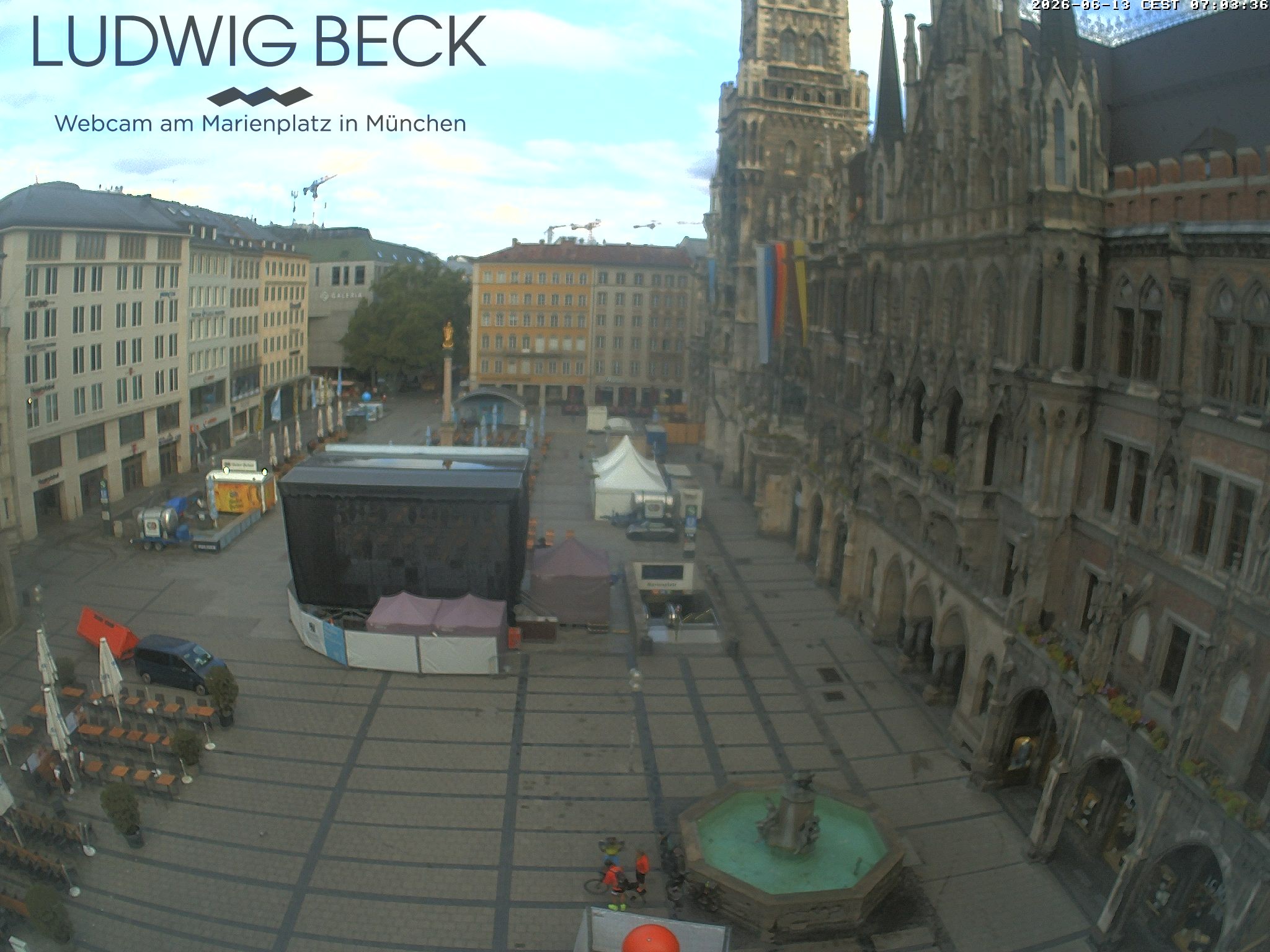 Archiv Foto Webcam am Marienplatz München
