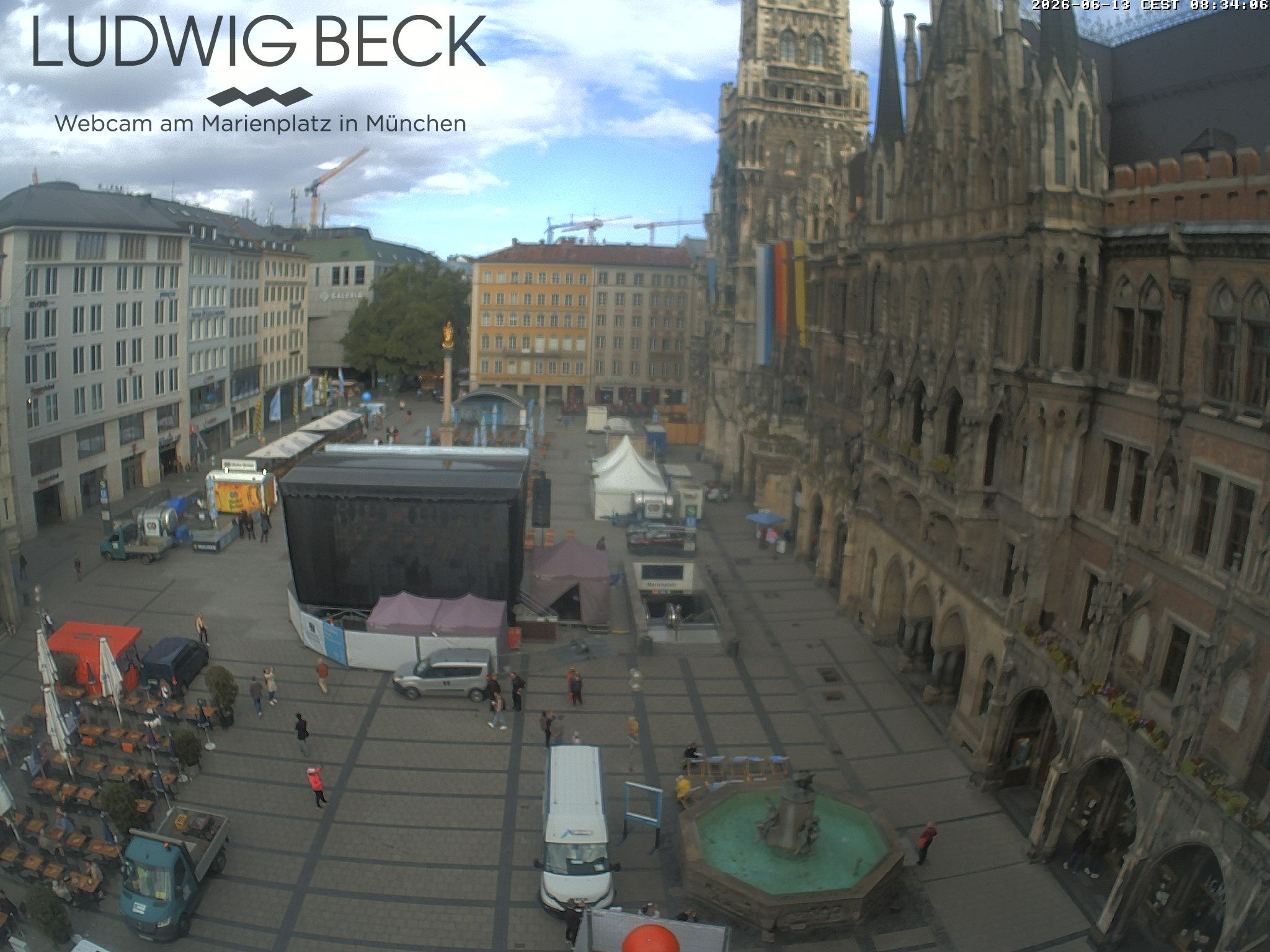 Archiv Foto Webcam am Marienplatz München