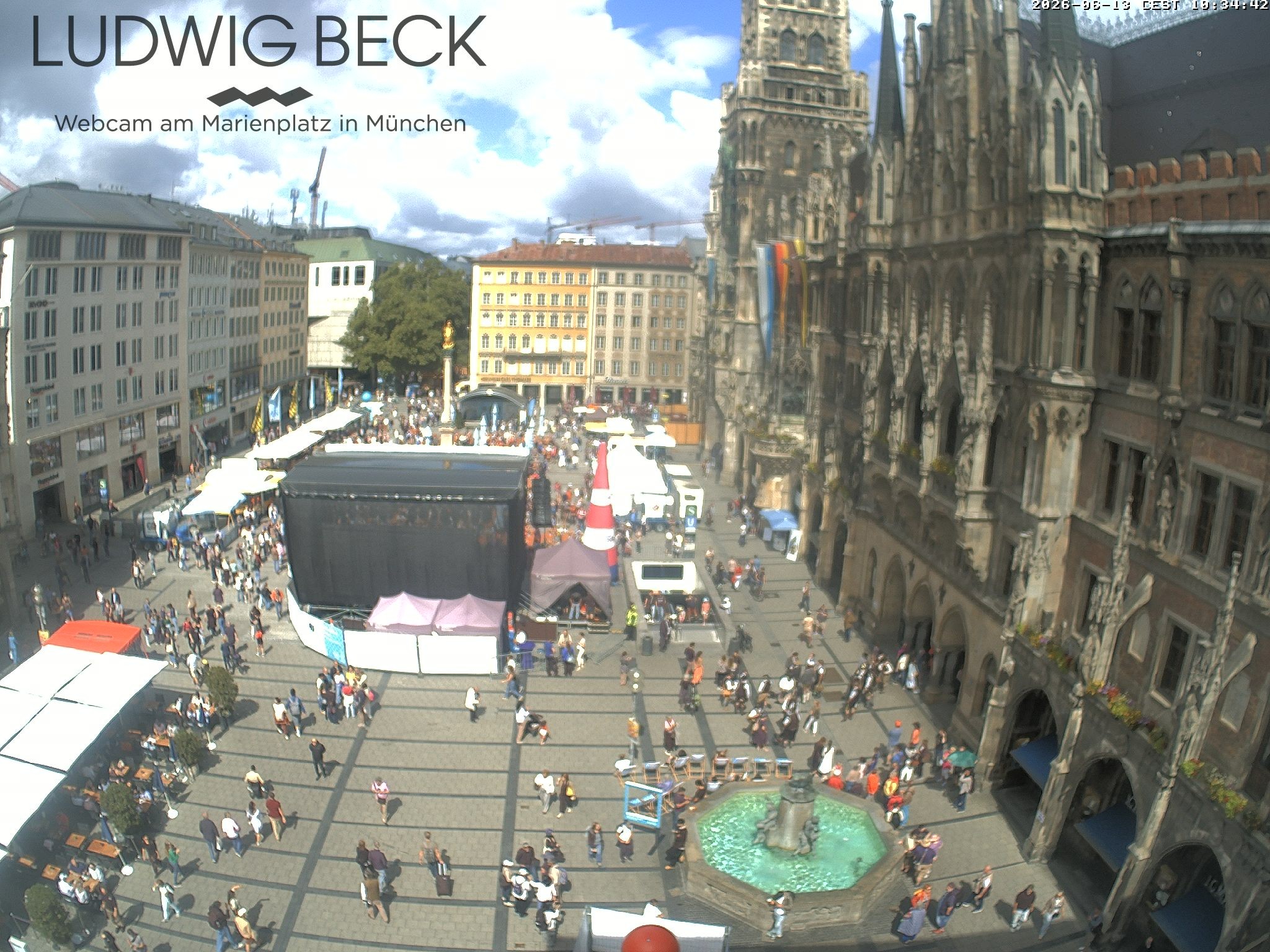 Archiv Foto Webcam am Marienplatz München