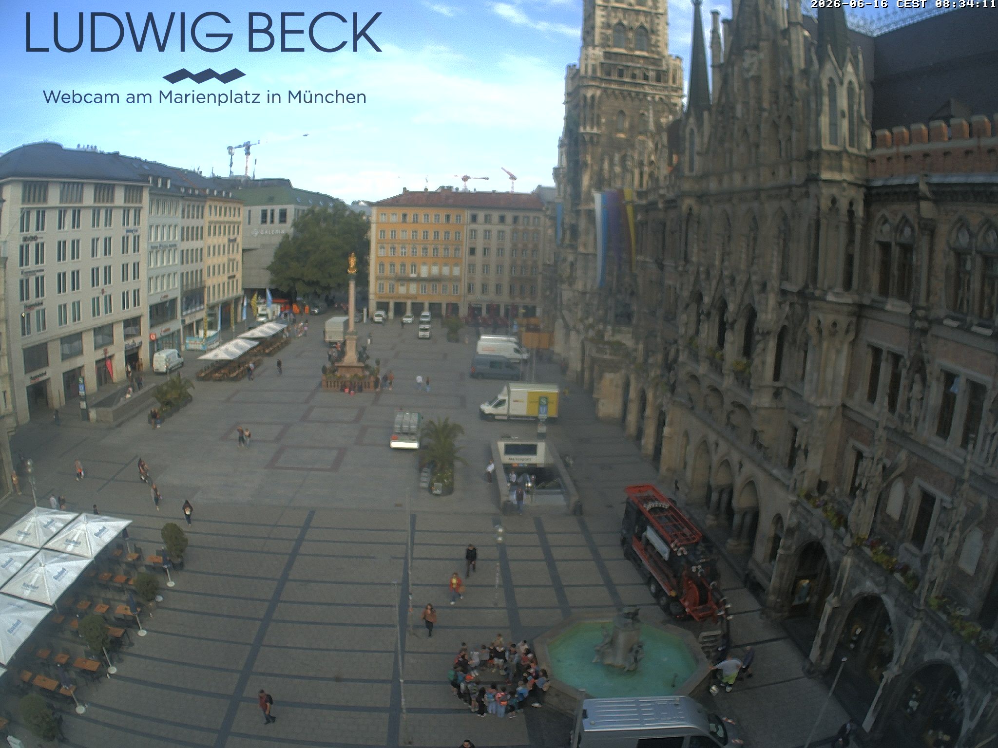Archived image Webcam at the Marienplatz, Munich