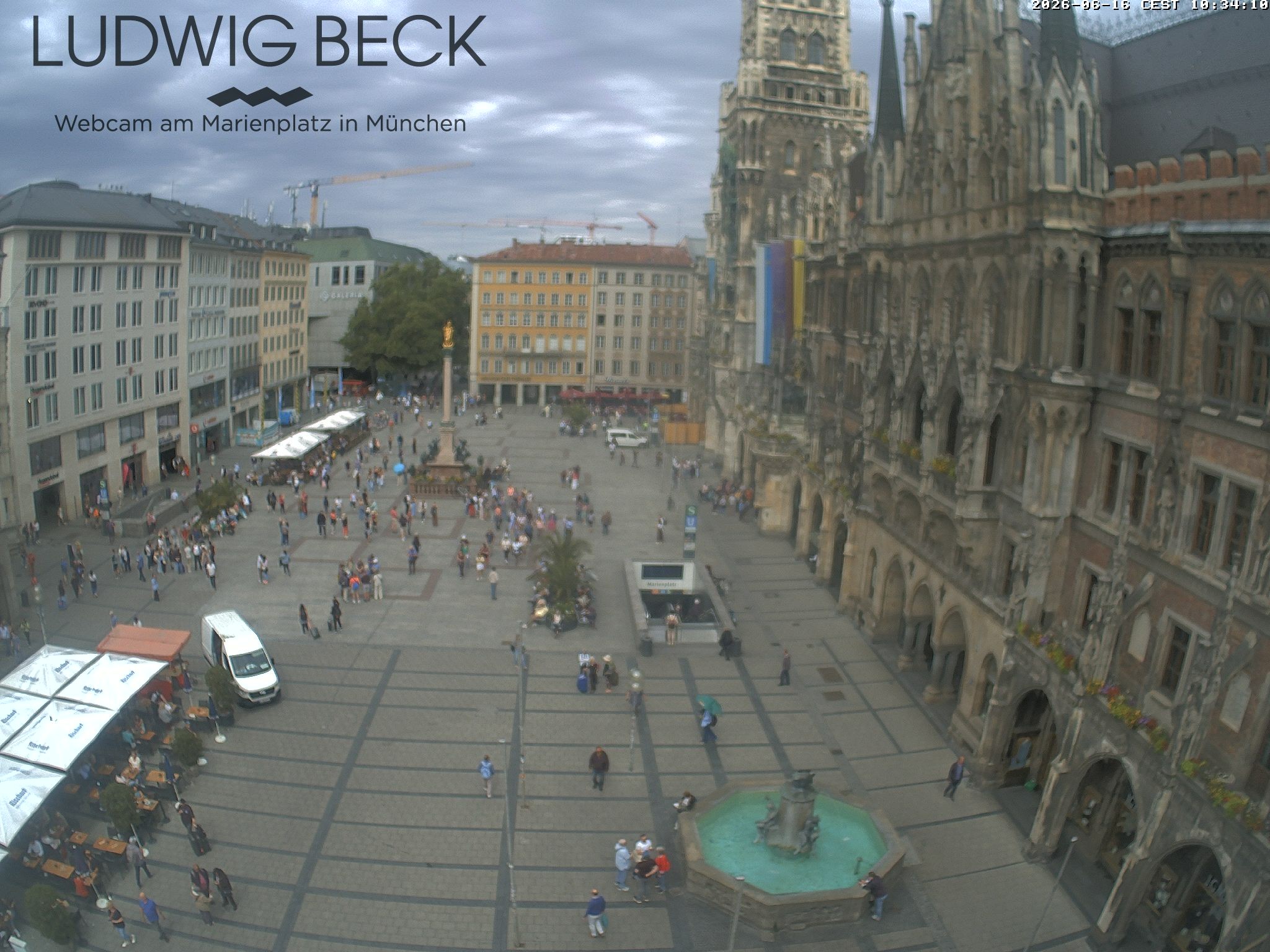 Archiv Foto Webcam am Marienplatz München