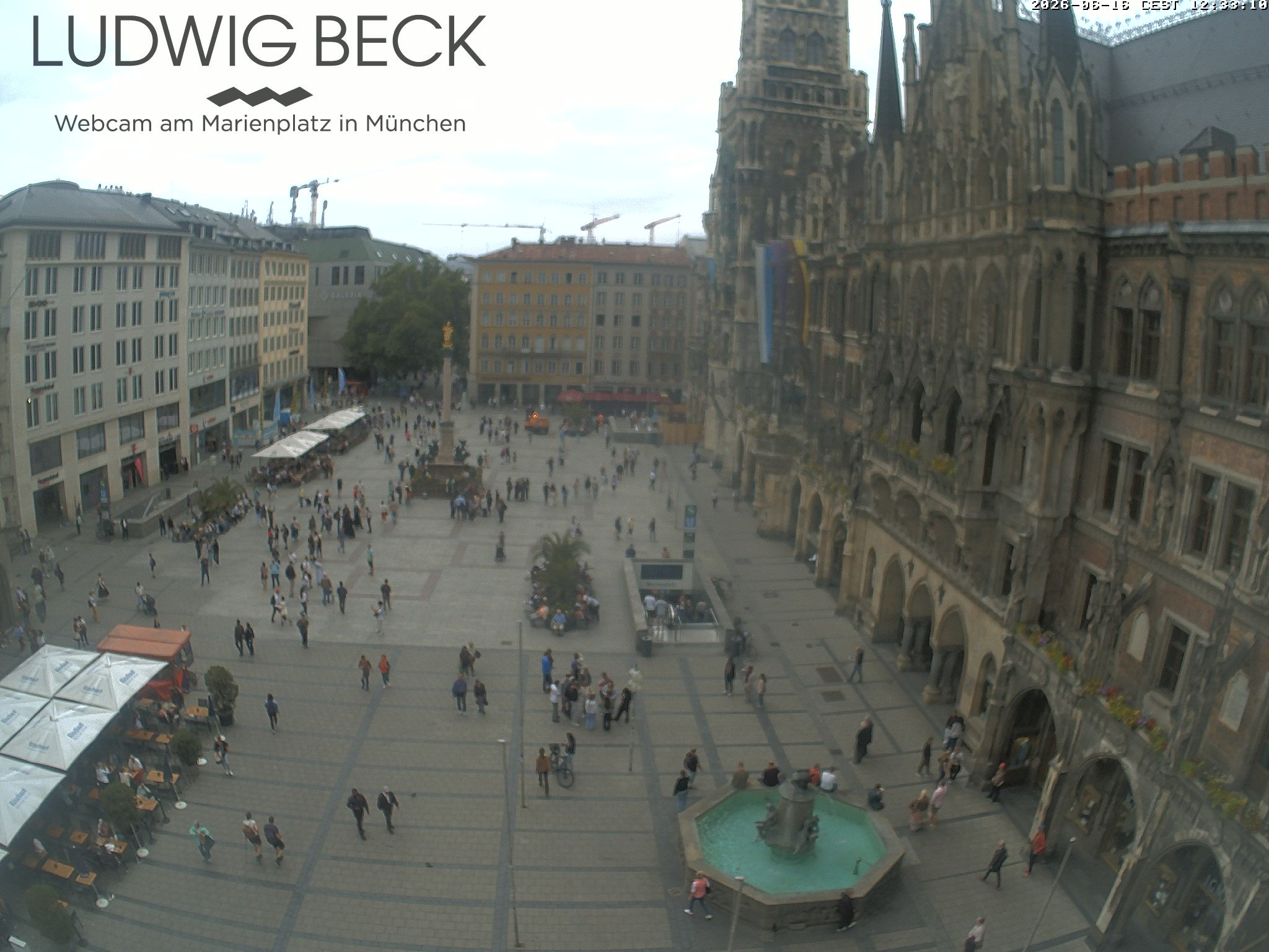 Archiv Foto Webcam am Marienplatz München
