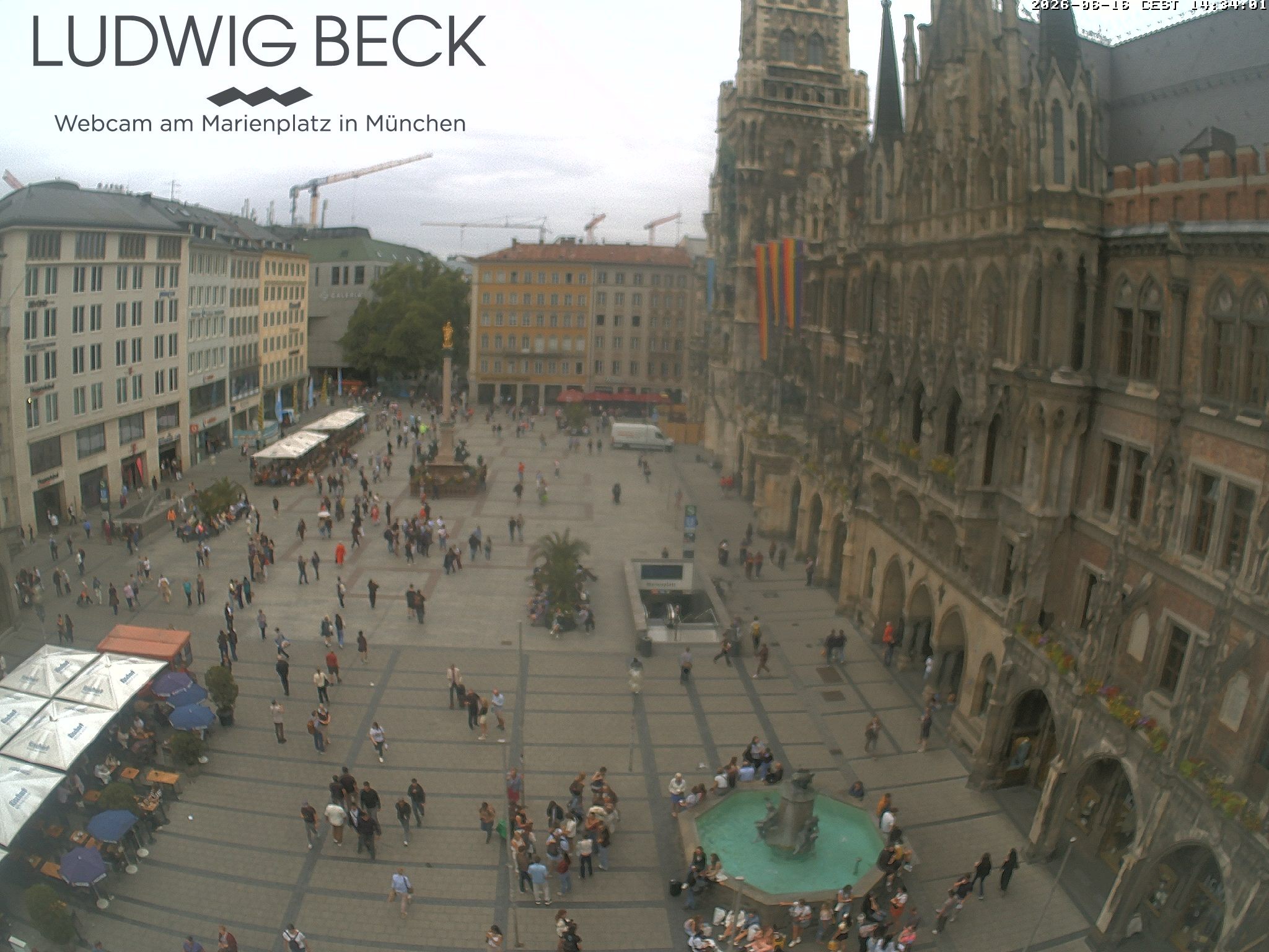 Archiv Foto Webcam am Marienplatz München